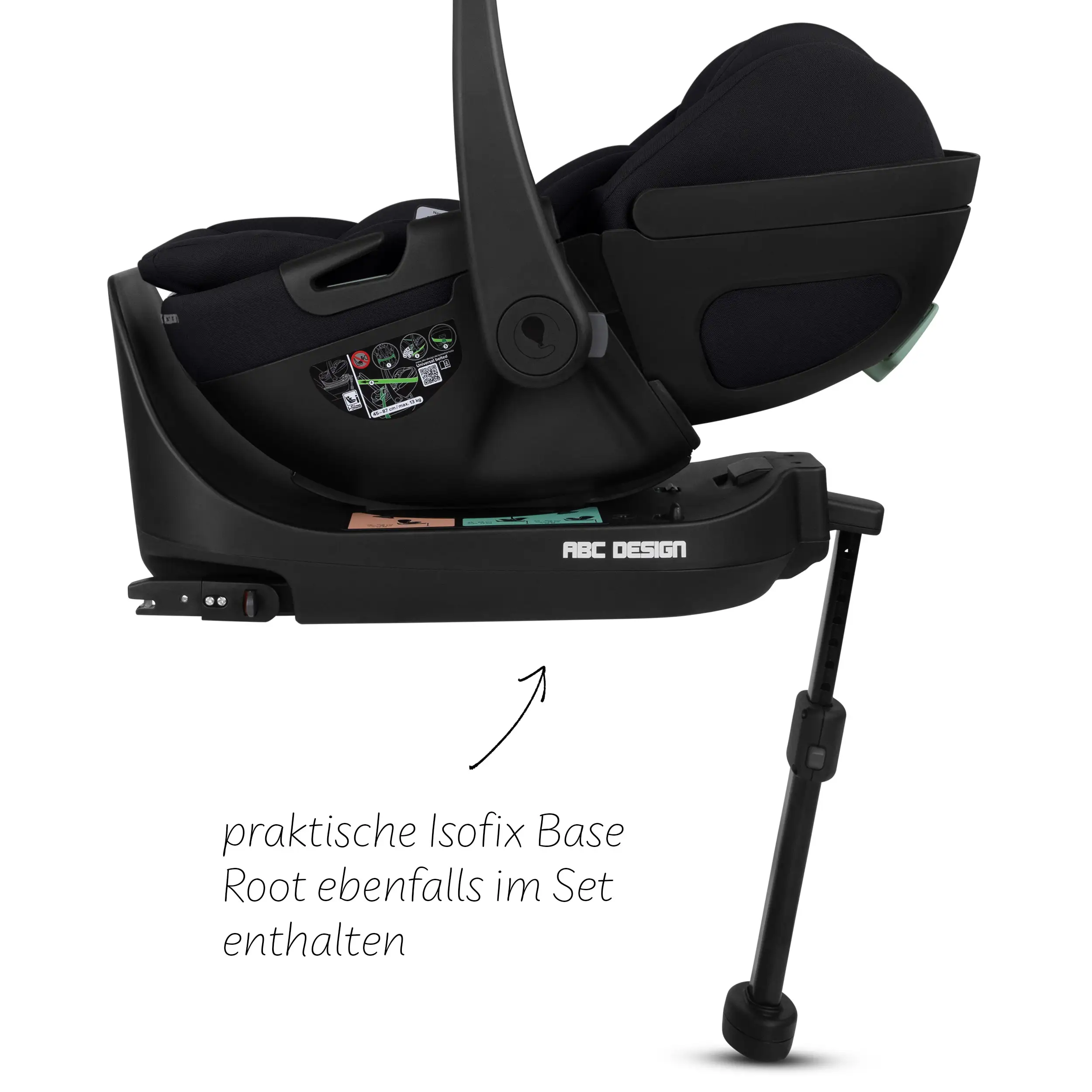 Ensemble poussette 4en1 City Life avec coque auto Calla à position allongée - Avocado