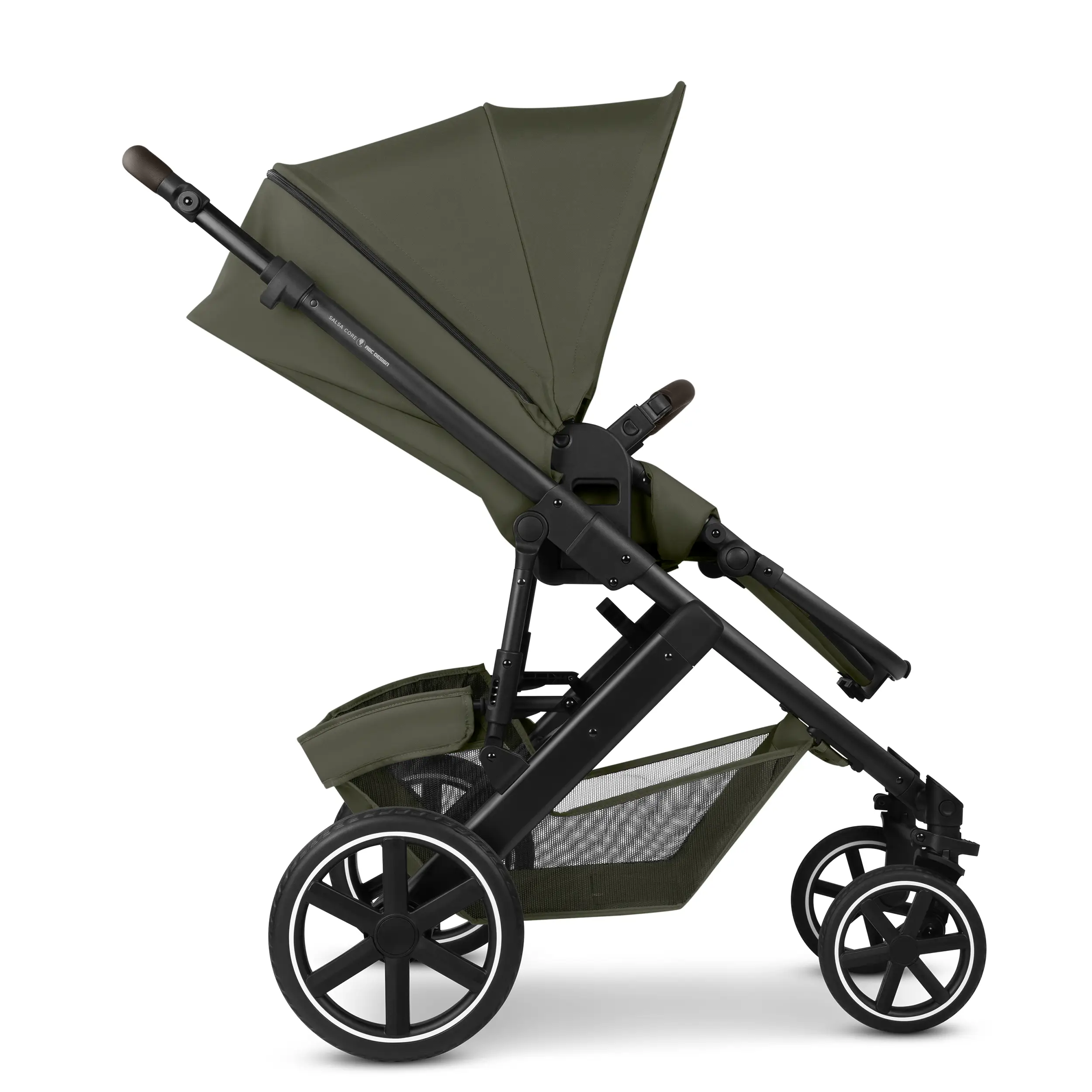 Ensemble poussette 3en1 Salsa Core avec siège auto pour bébé Calla à fonction allongée - Olive