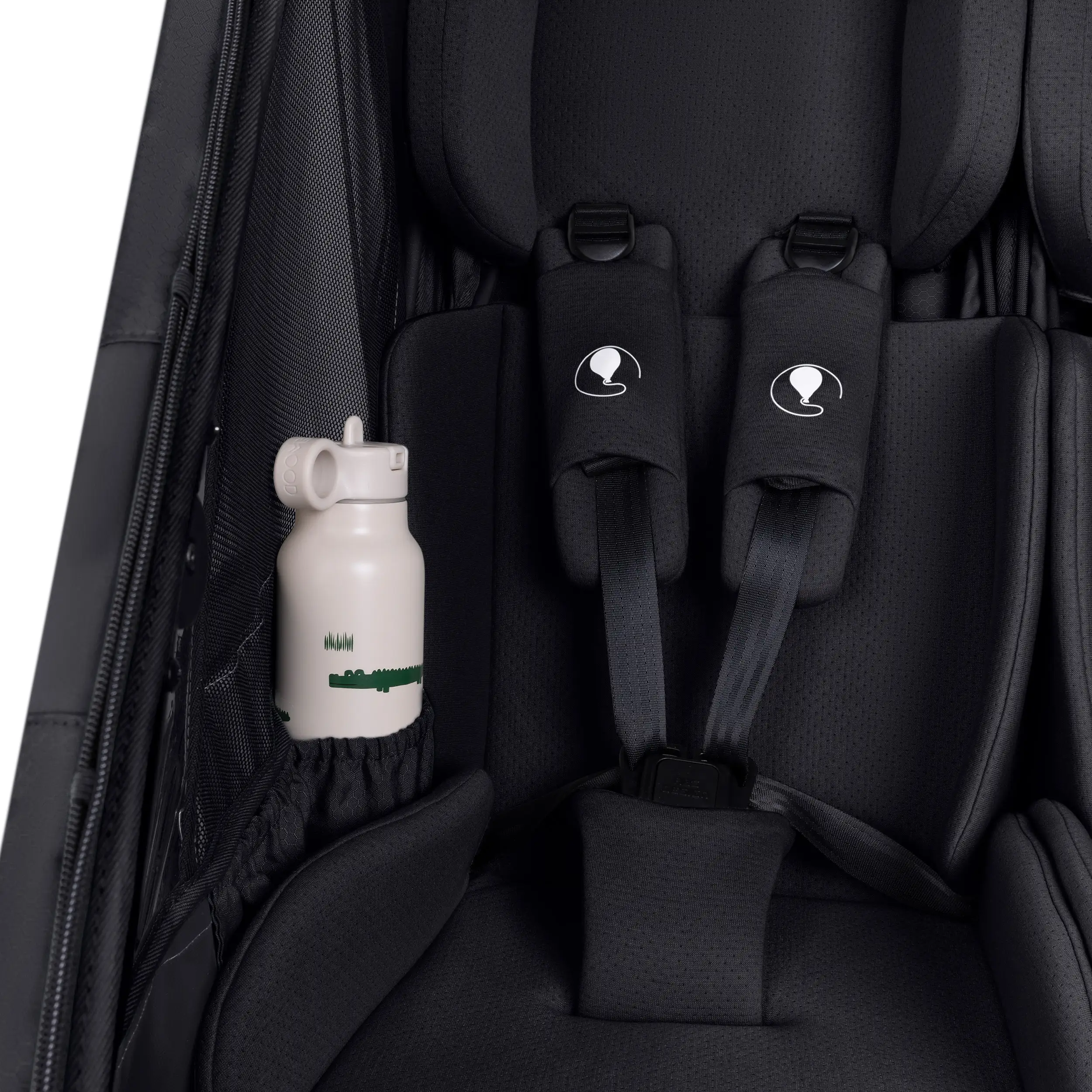 Remorque à vélo Tour avec 2 sièges confort et roues gonflables - Ink