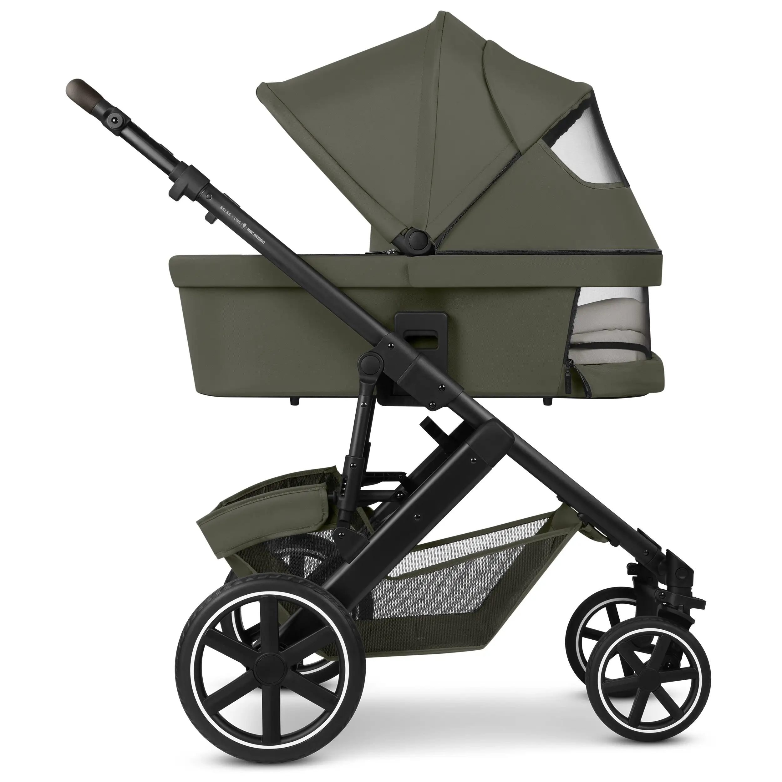 Ensemble poussette 3en1 Salsa Core avec coque auto inclinable Calla - Olive