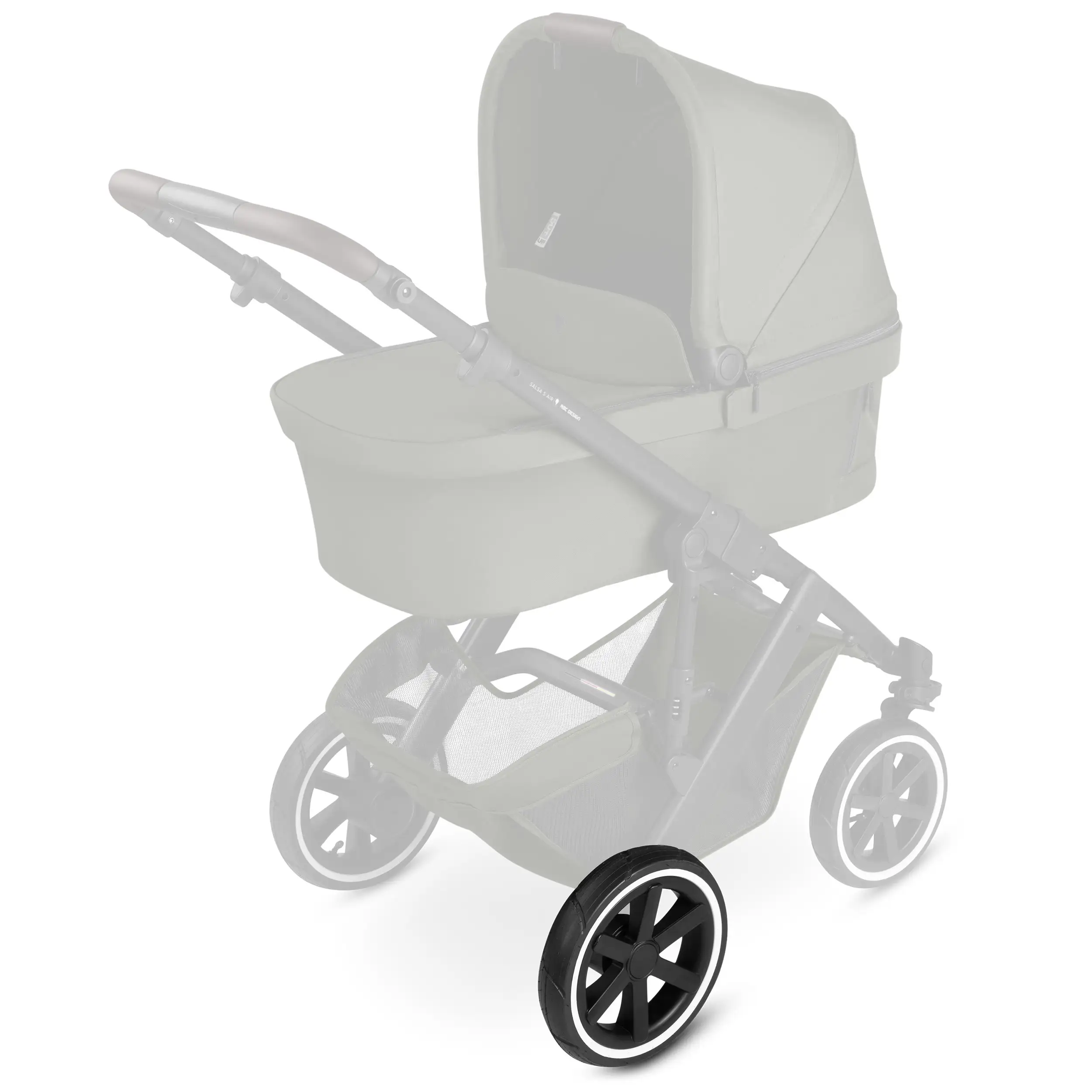 Roue arrière pour Salsa 5 Air / Salsa 4 Air - roues gonflables Black / White Wall