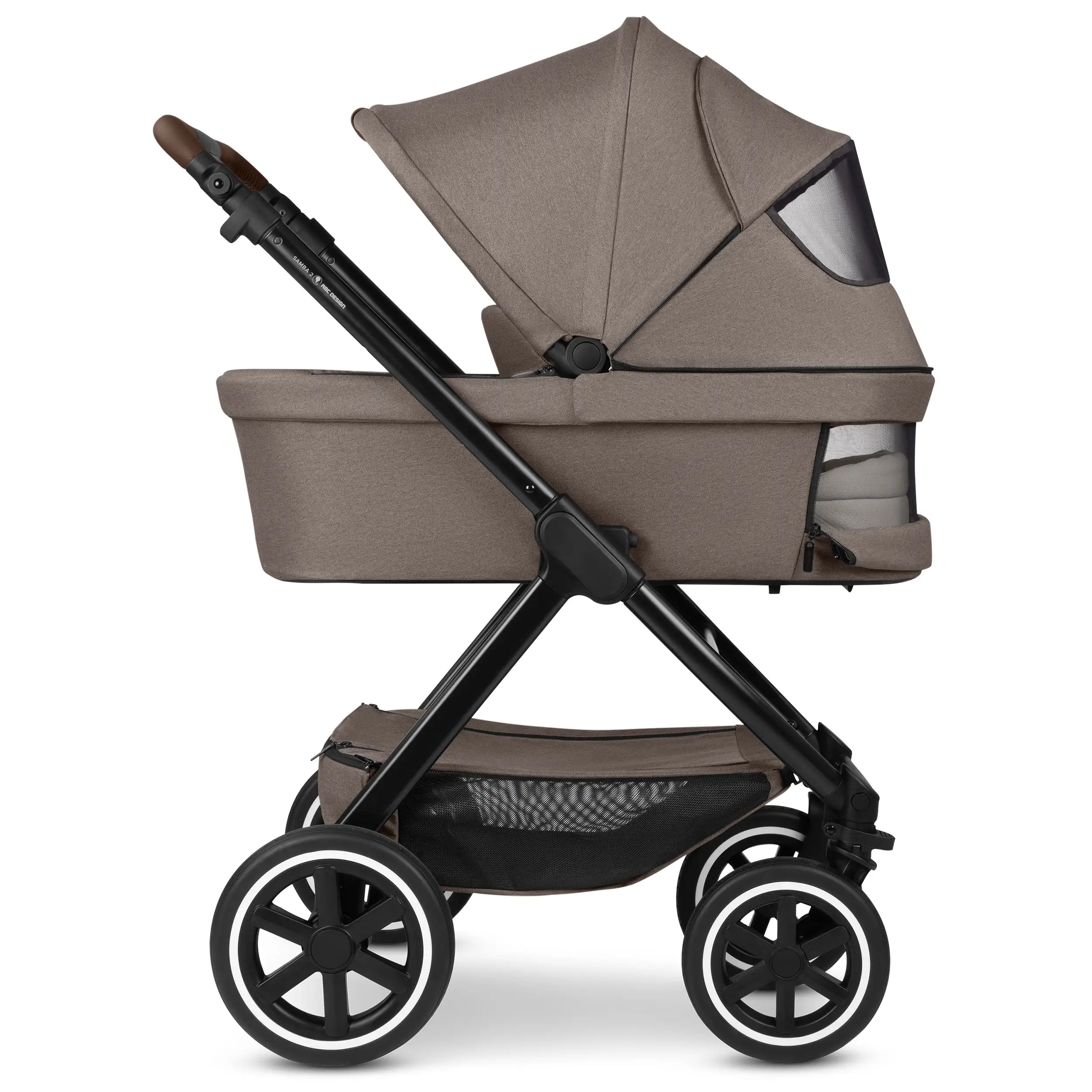 4in1-Kinderwagen-Set Samba 2 inkl. Babyschale Calla mit Liegefunktion - Nature