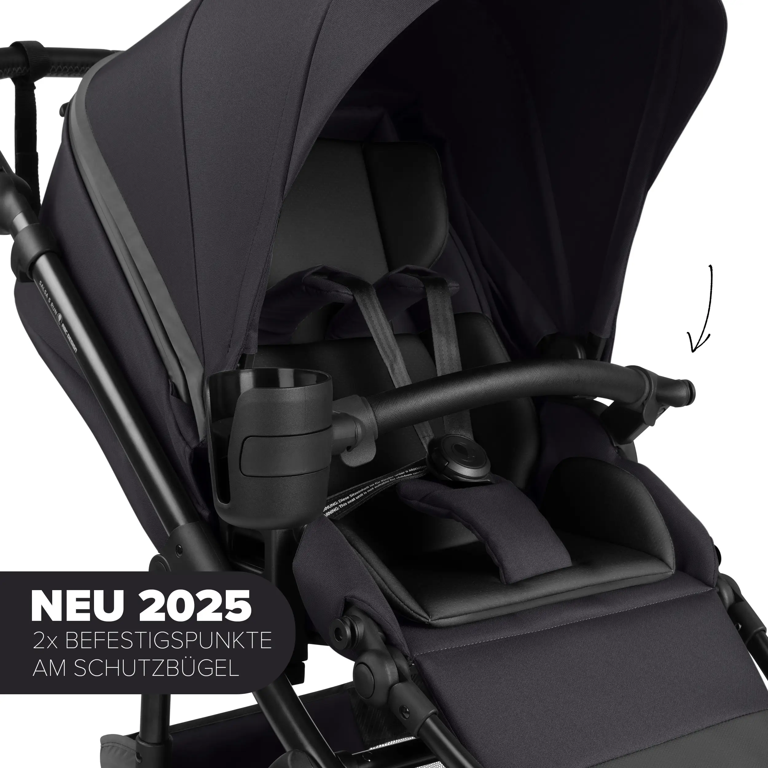 Poussette 2en1 Salsa 5 Run - Coal