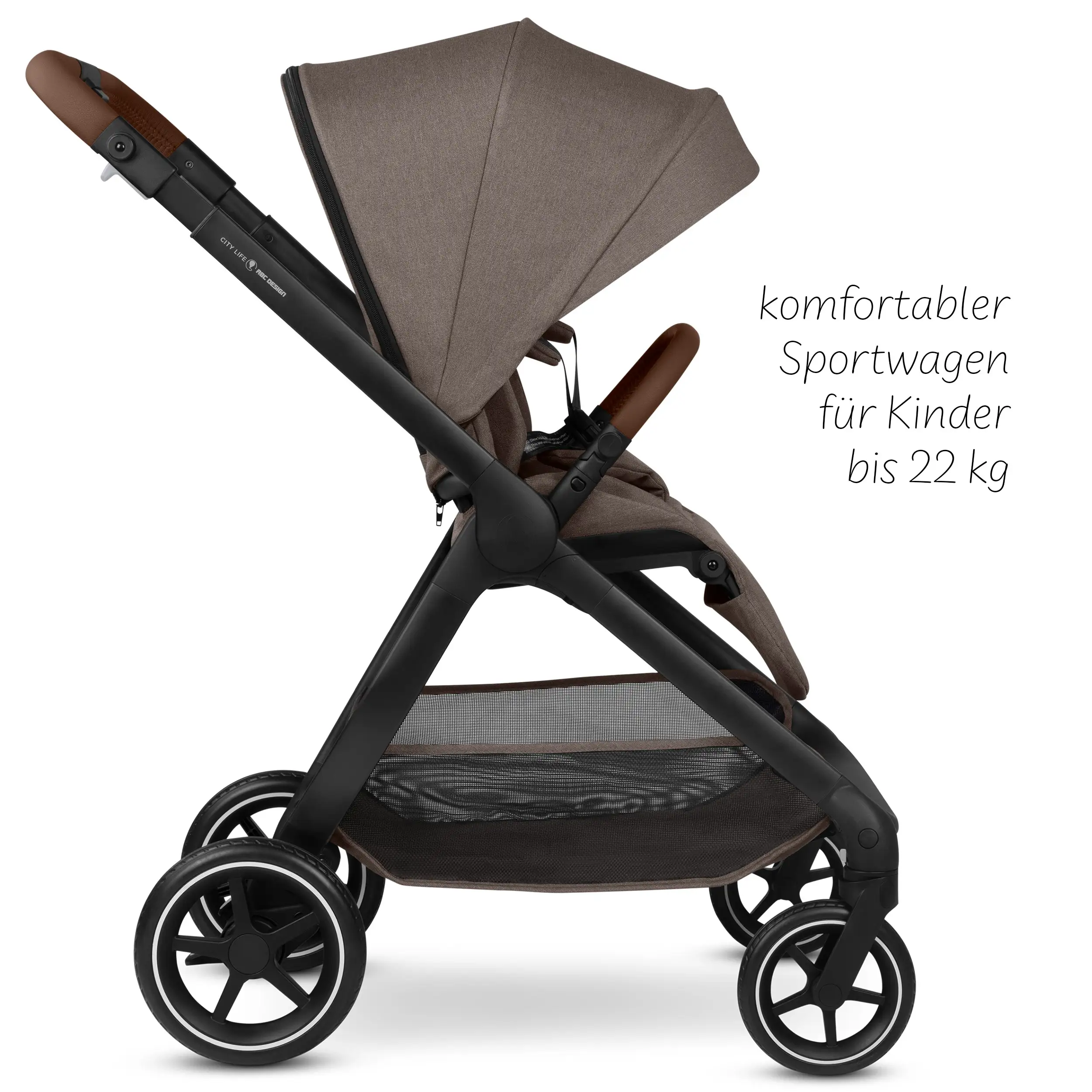 Ensemble poussette 3en1 City Life avec coque auto Maxi-Cosi Pebble 360 Pro 2 - Nature