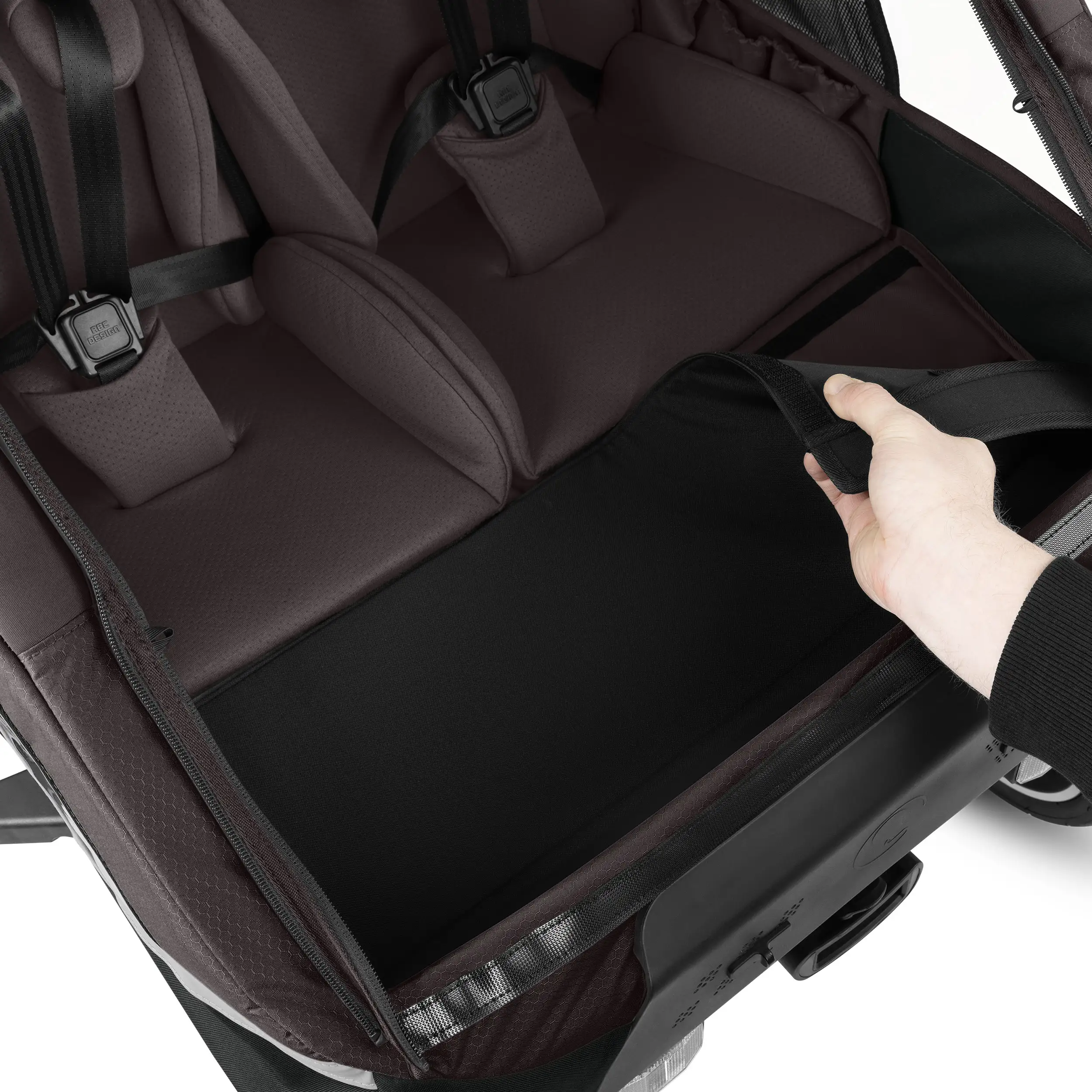 Remorque à vélo Tour 2 avec 2 sièges confortables et roues gonflables - Falcon