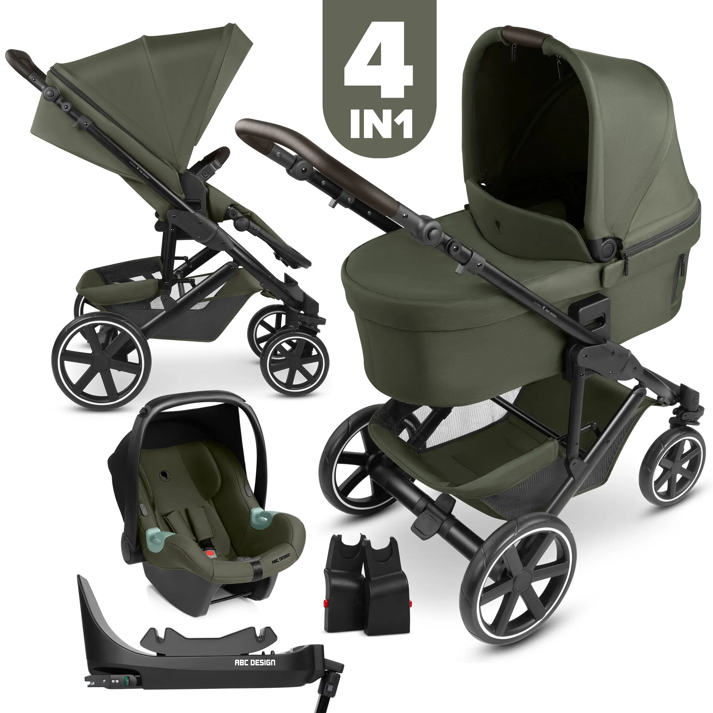 Ensemble poussette 4 en 1 Sierra avec base Isofix - Pea