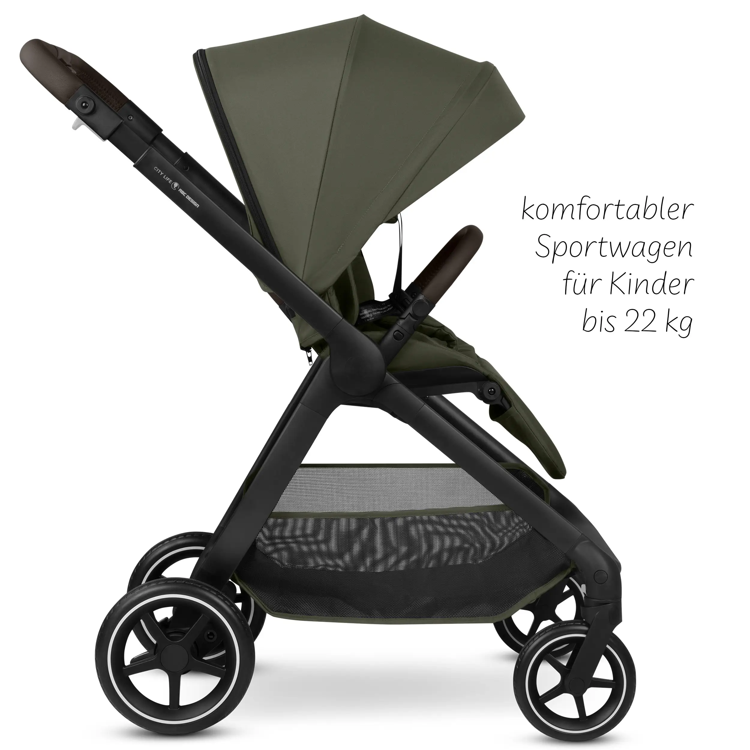 Ensemble poussette 3en1 City Life avec coque auto Maxi-Cosi Pebble 360 Pro 2 - Avocado