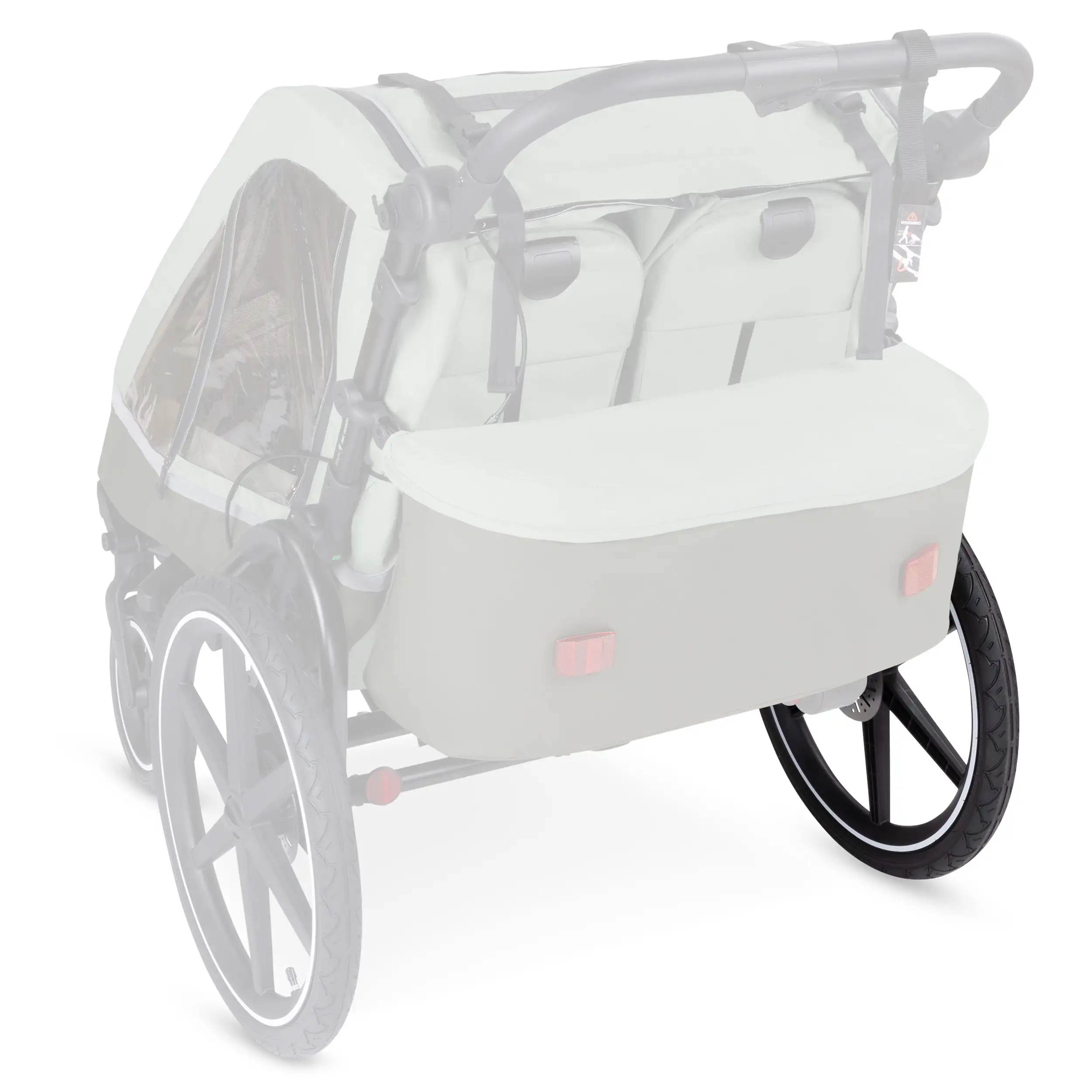 Roue arrière pour remorque à vélo Tour - roues gonflables Black / White Wall