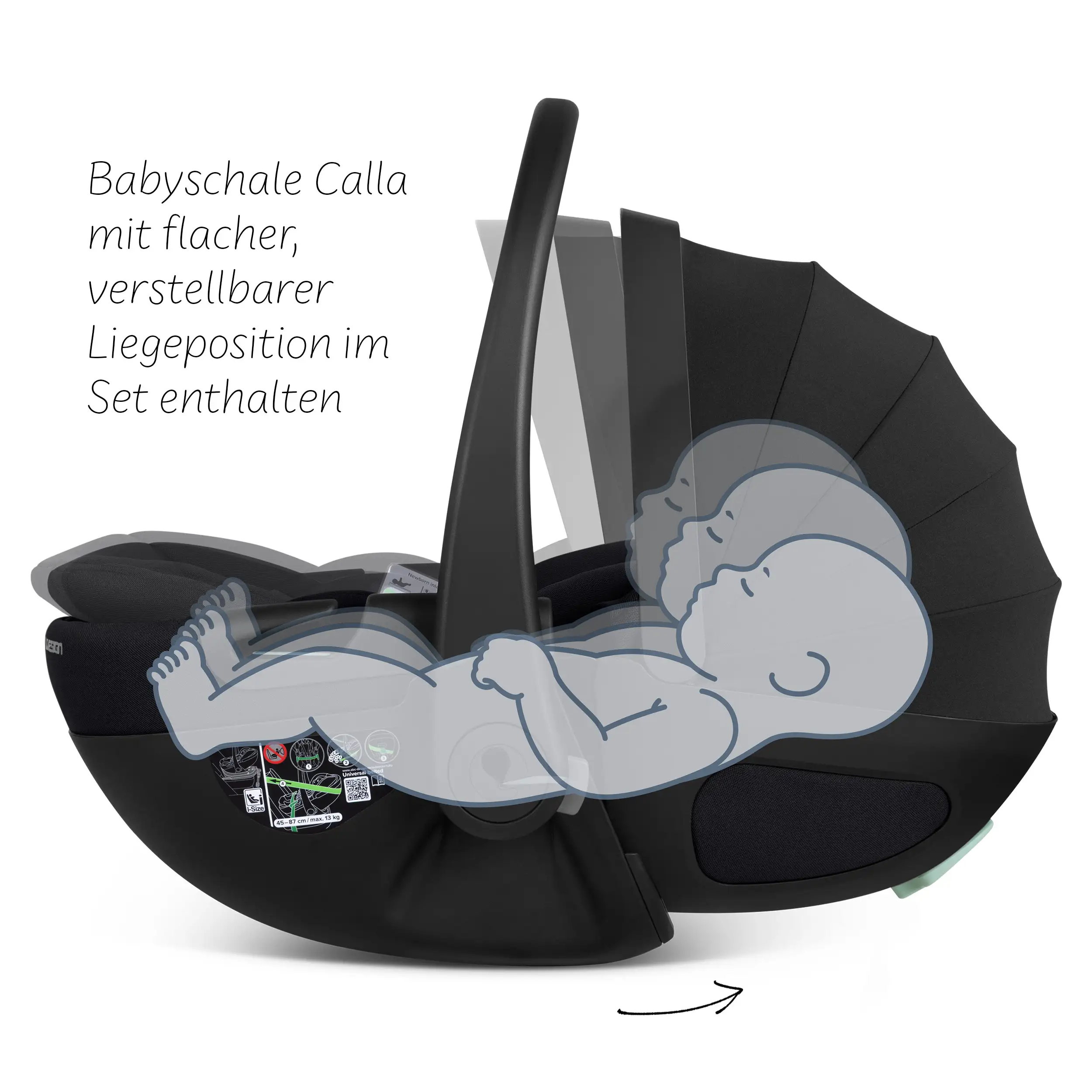 4in1-Kinderwagen-Set Samba 2 inkl. Babyschale Calla mit Liegefunktion - Nature