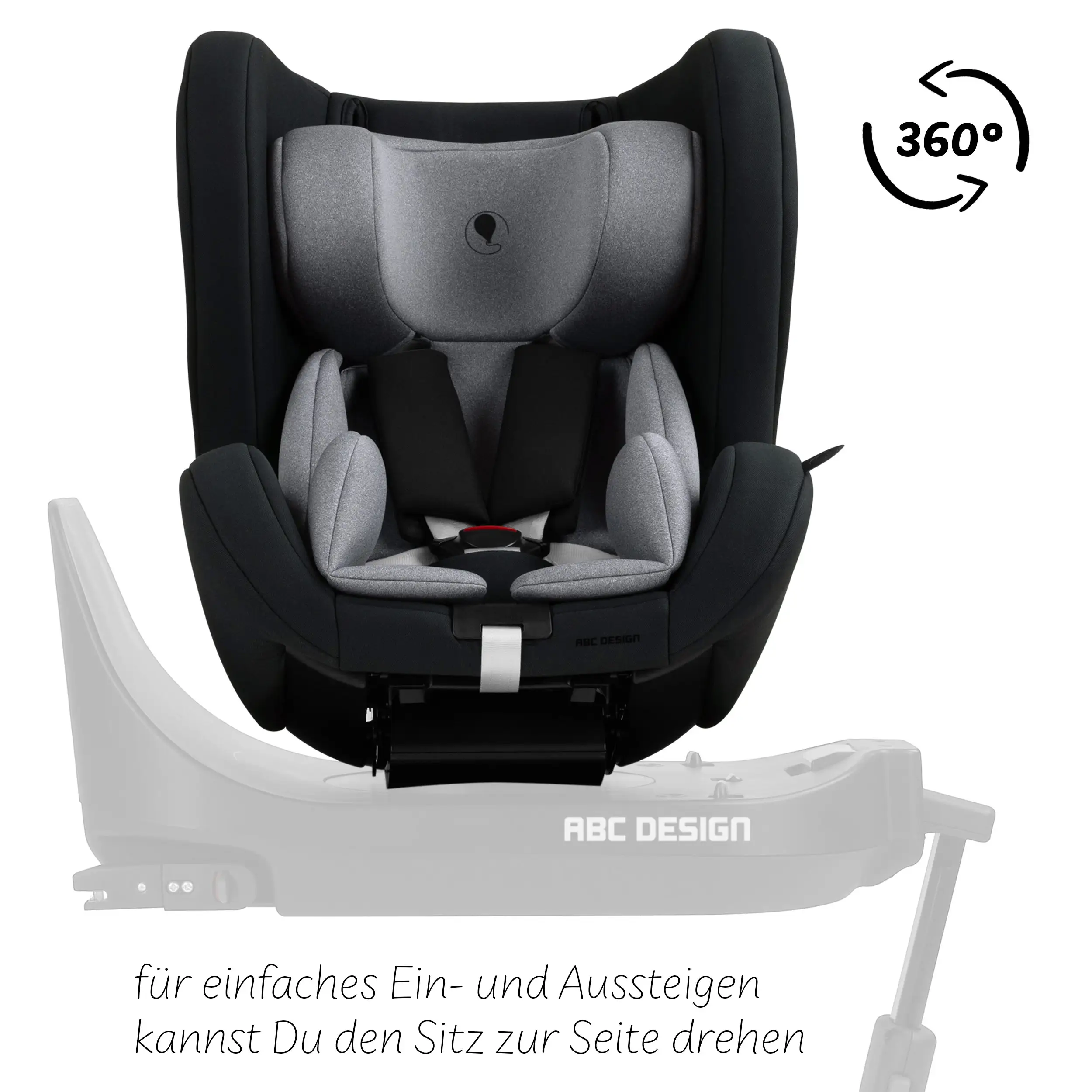 Siège auto Lily i-Size avec base ISOFIX rotative Root incluse - Graphite