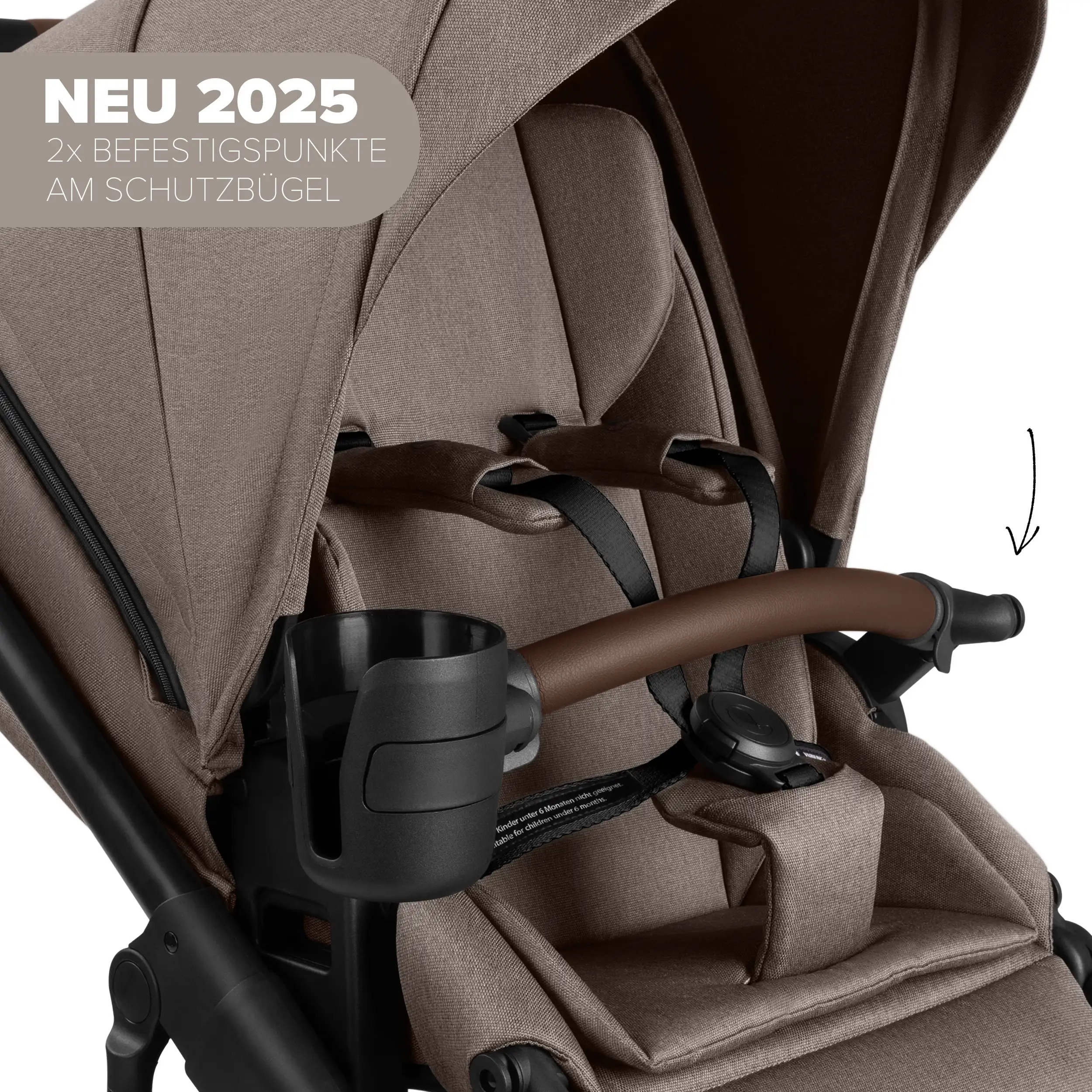 Ensemble poussette 3 en 1 Salsa 5 Air avec siège auto pour bébé Maxi Cosi Pebble 360 Pro 2 - Nature
