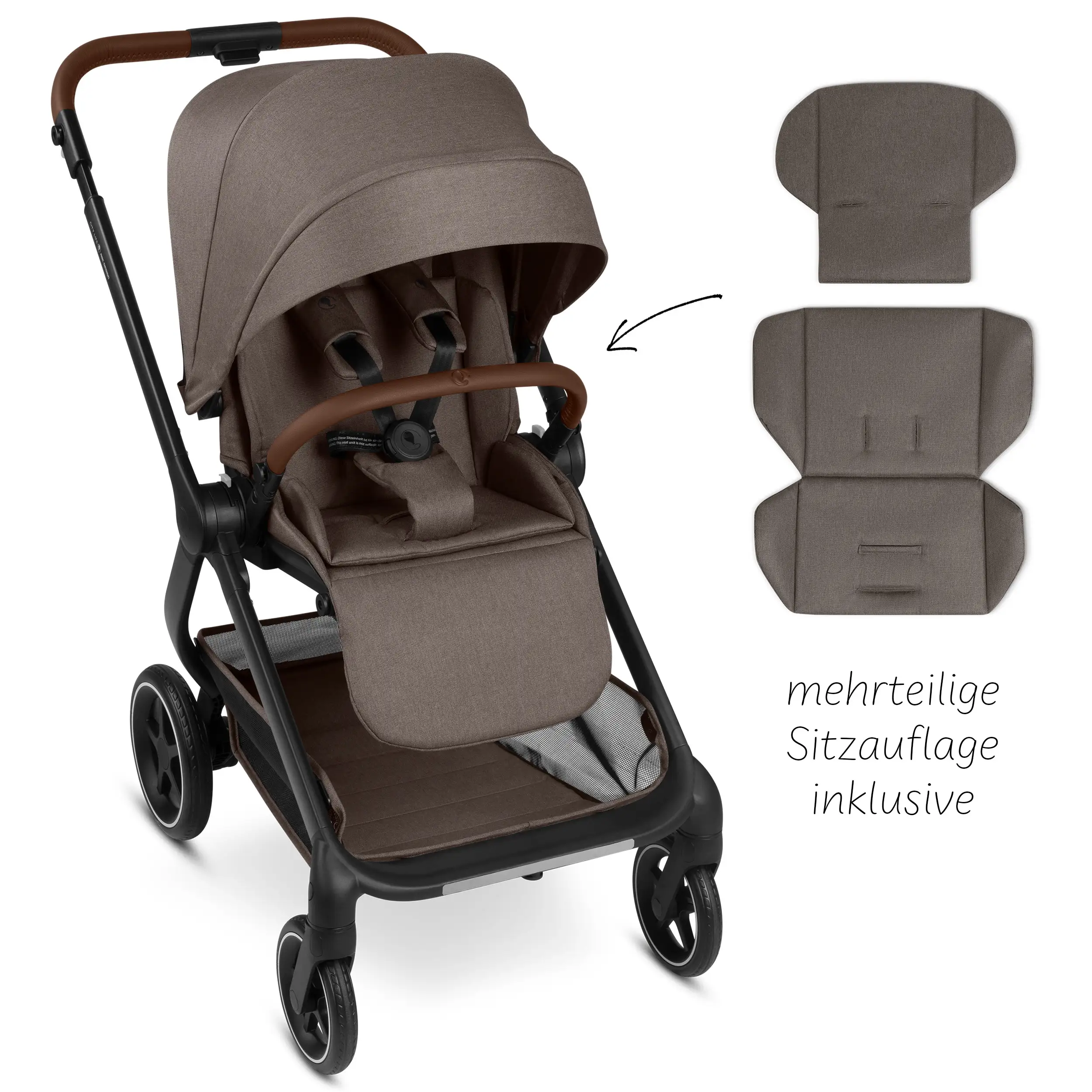 Ensemble poussette 3en1 City Life avec coque auto Maxi-Cosi Pebble 360 Pro 2 - Nature