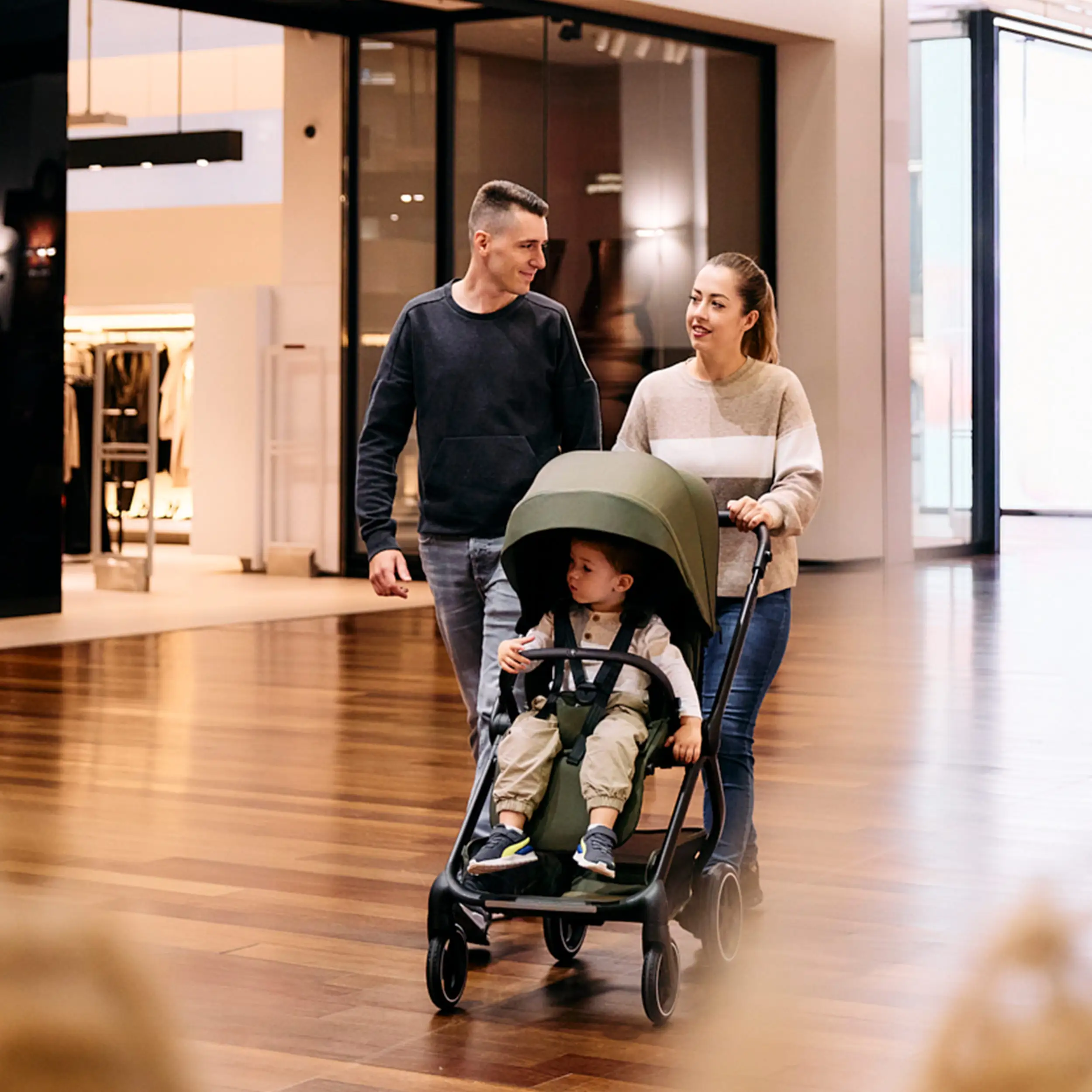 Ensemble poussette 3en1 City Life avec coque auto Maxi-Cosi Pebble 360 Pro 2 - Avocado