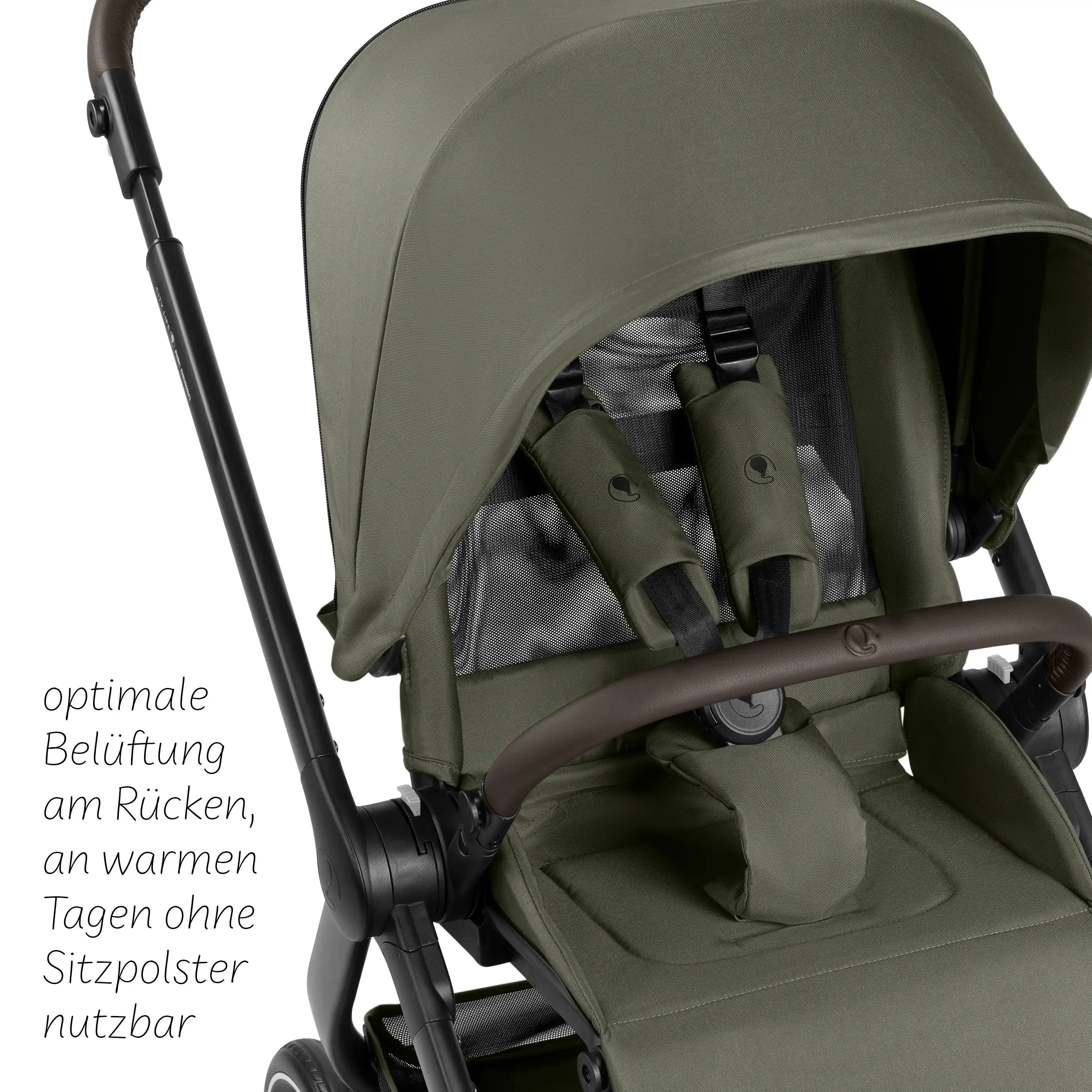 Ensemble poussette 3en1 City Life avec coque auto Maxi-Cosi Pebble 360 Pro 2 - Avocado