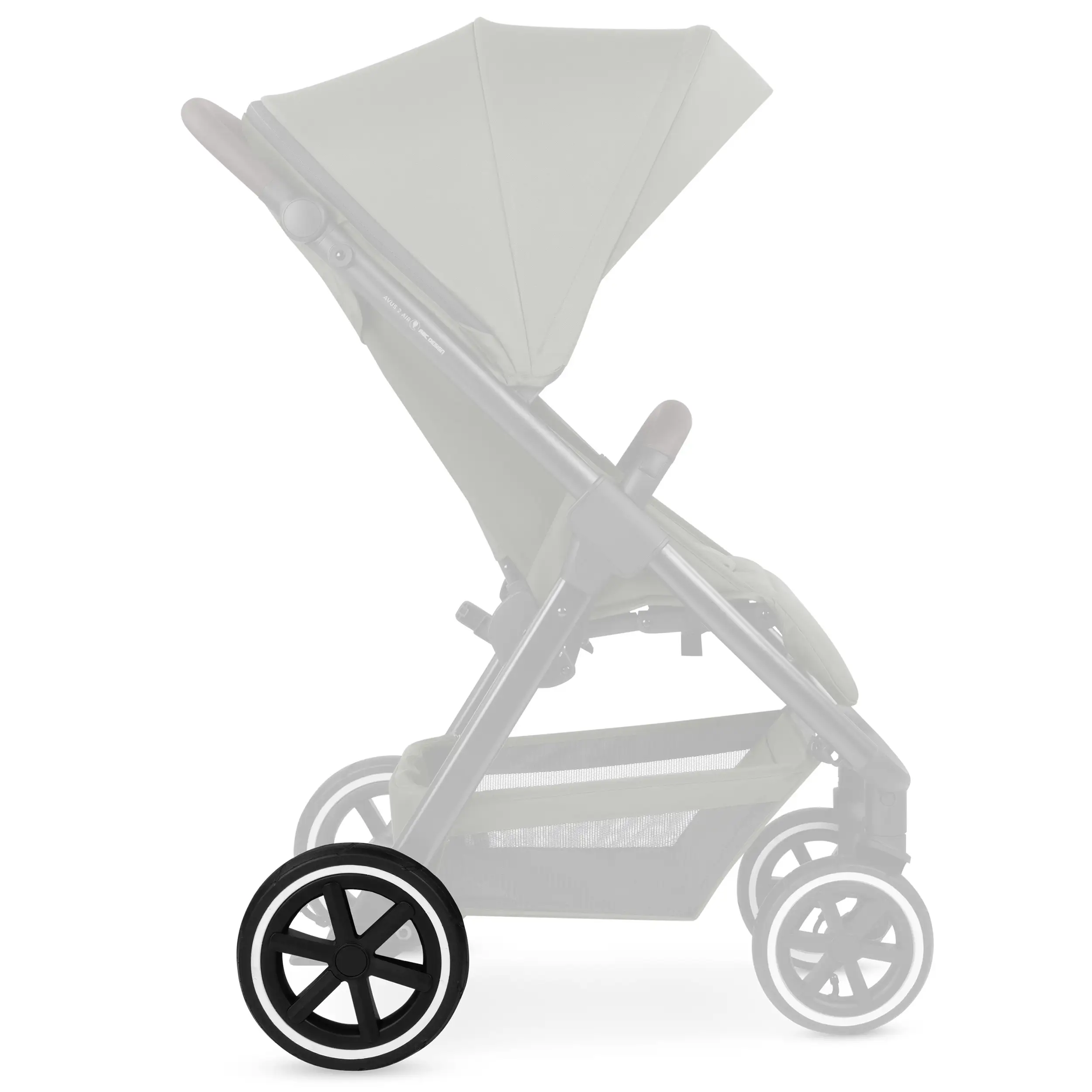 Roue arrière pour Avus 2 Air / Avus Air - roues gonflables Black / White Wall