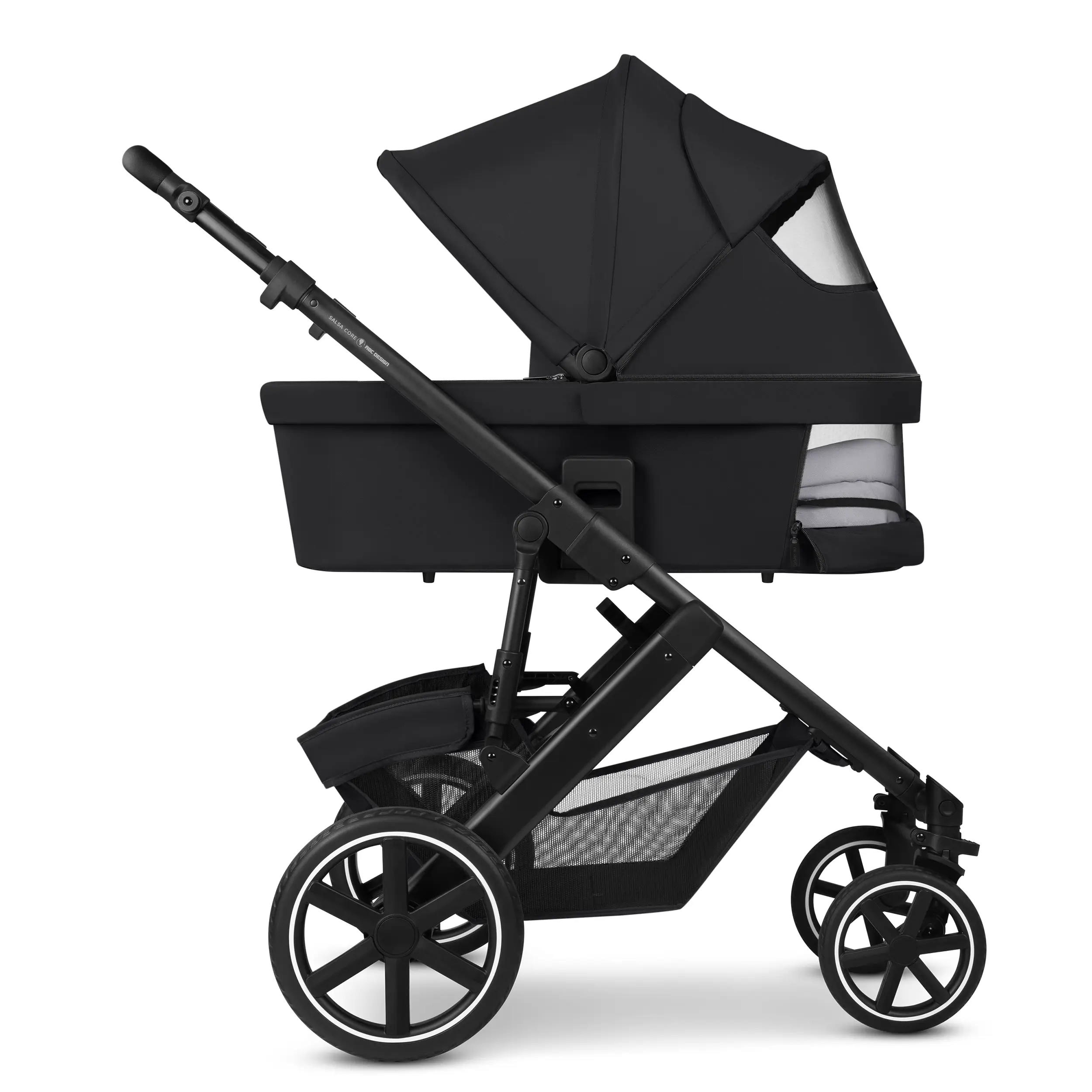 Ensemble poussette 3en1 Salsa Core avec siège auto pour bébé Calla à fonction allongée - Ink
