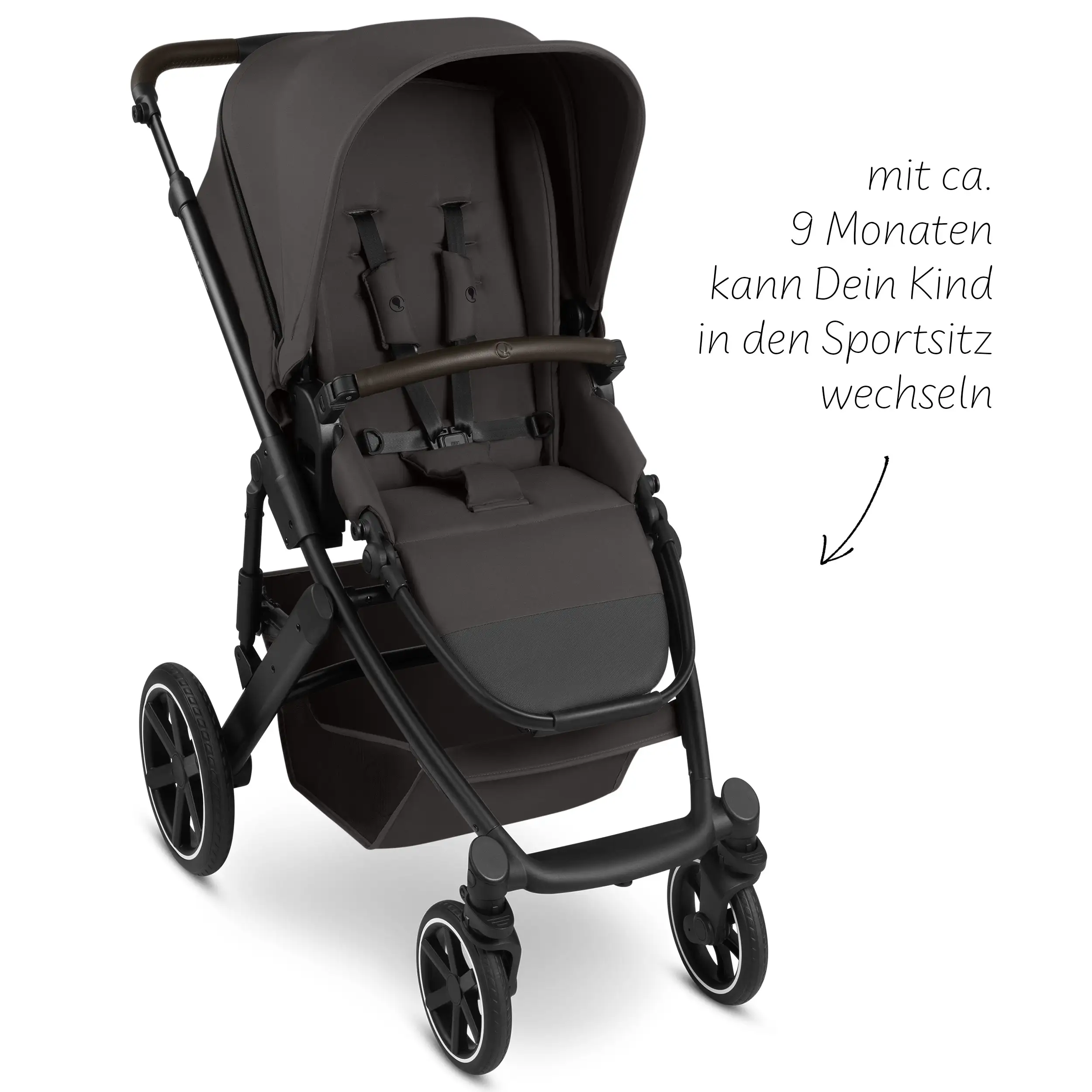 Ensemble poussette 4en1 Salsa Core avec coque auto inclinable Calla et base ISOFIX Root - Falcon