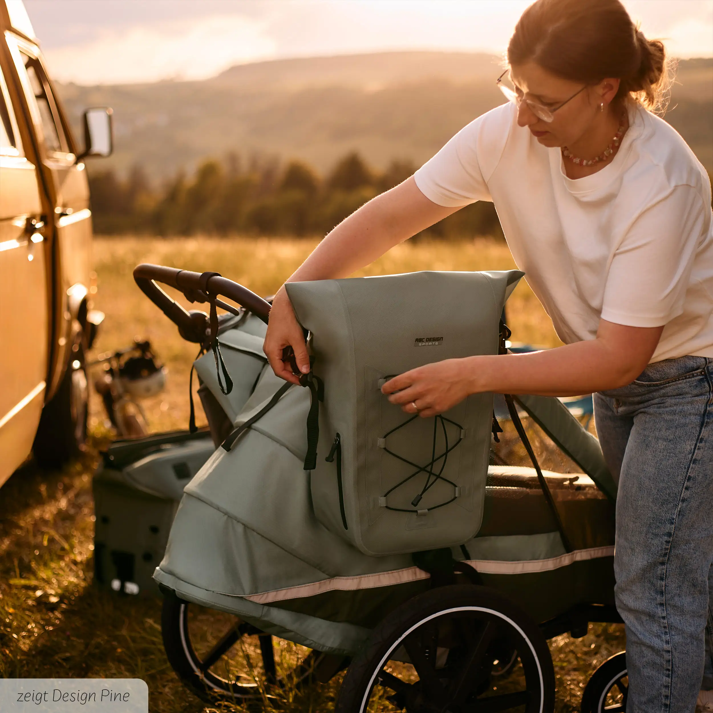 Sacoche de selle Sion 20L pour poussette remorque à vélo & quotidien - Mango