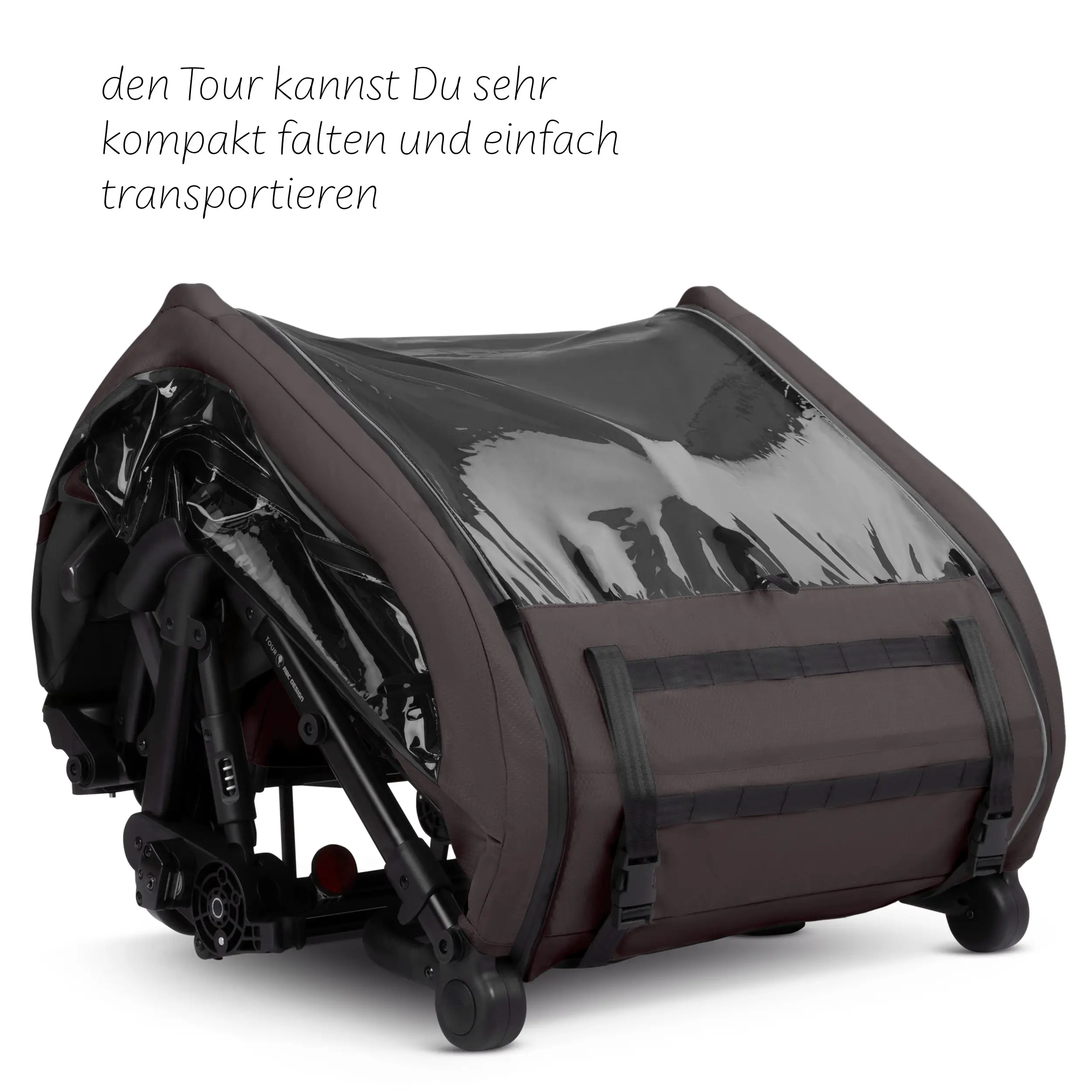 Remorque à vélo Tour 2 avec 2 sièges confortables et roues gonflables - Falcon