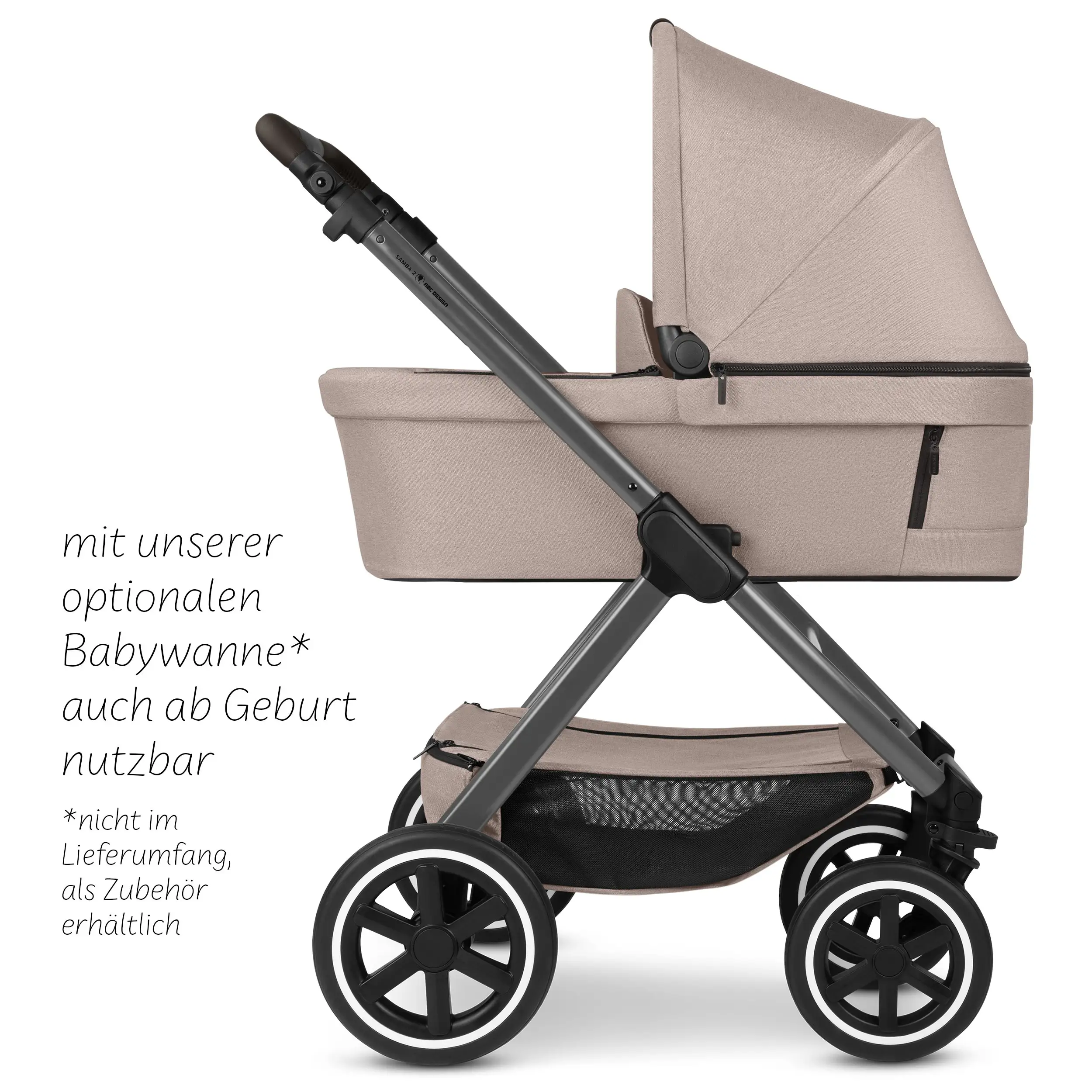 Kit de voyage Samba 2 avec siège auto pour nouveau-né - Camel