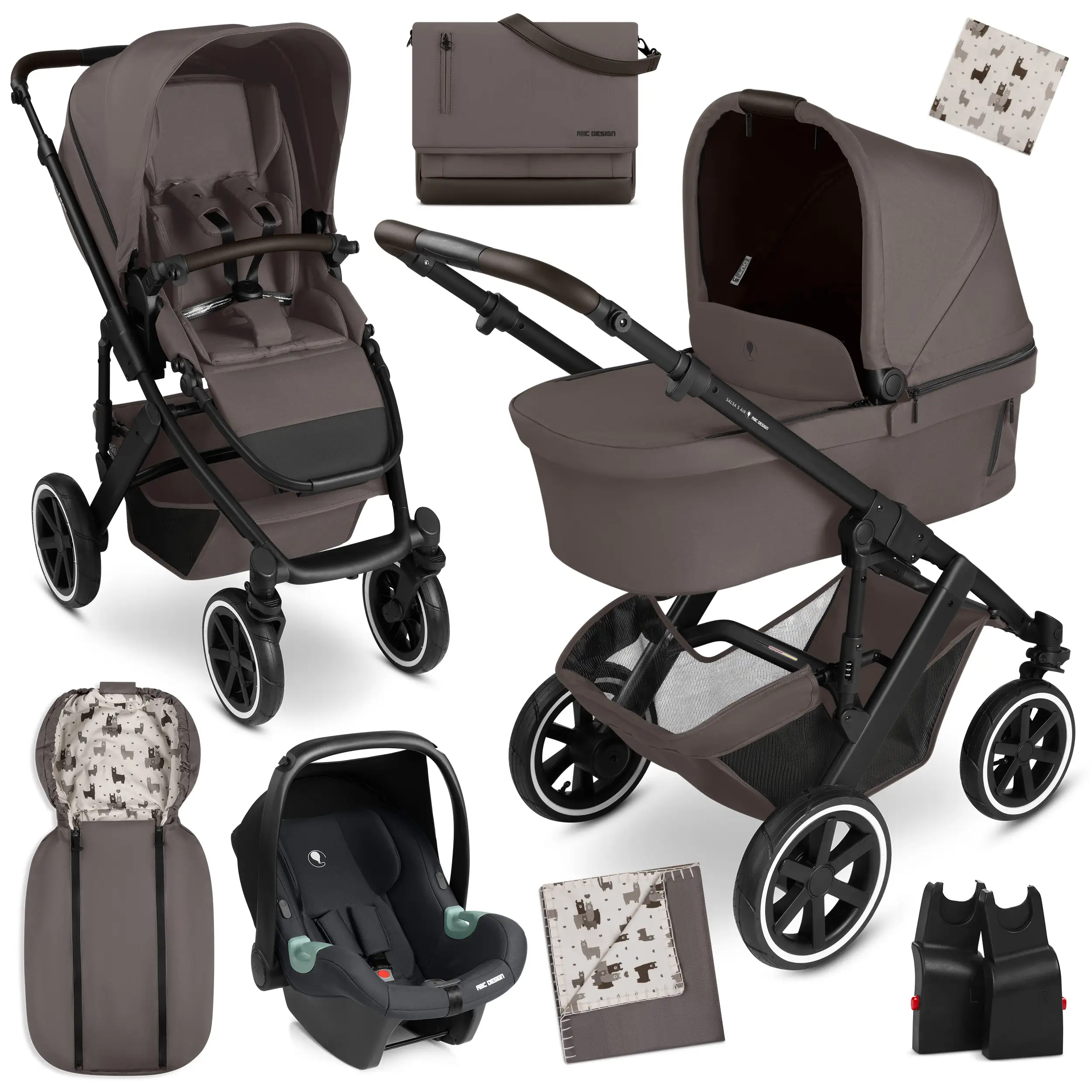 Ensemble poussette 3 en 1 Salsa 5 Air avec siège auto pour bébé - Maroon