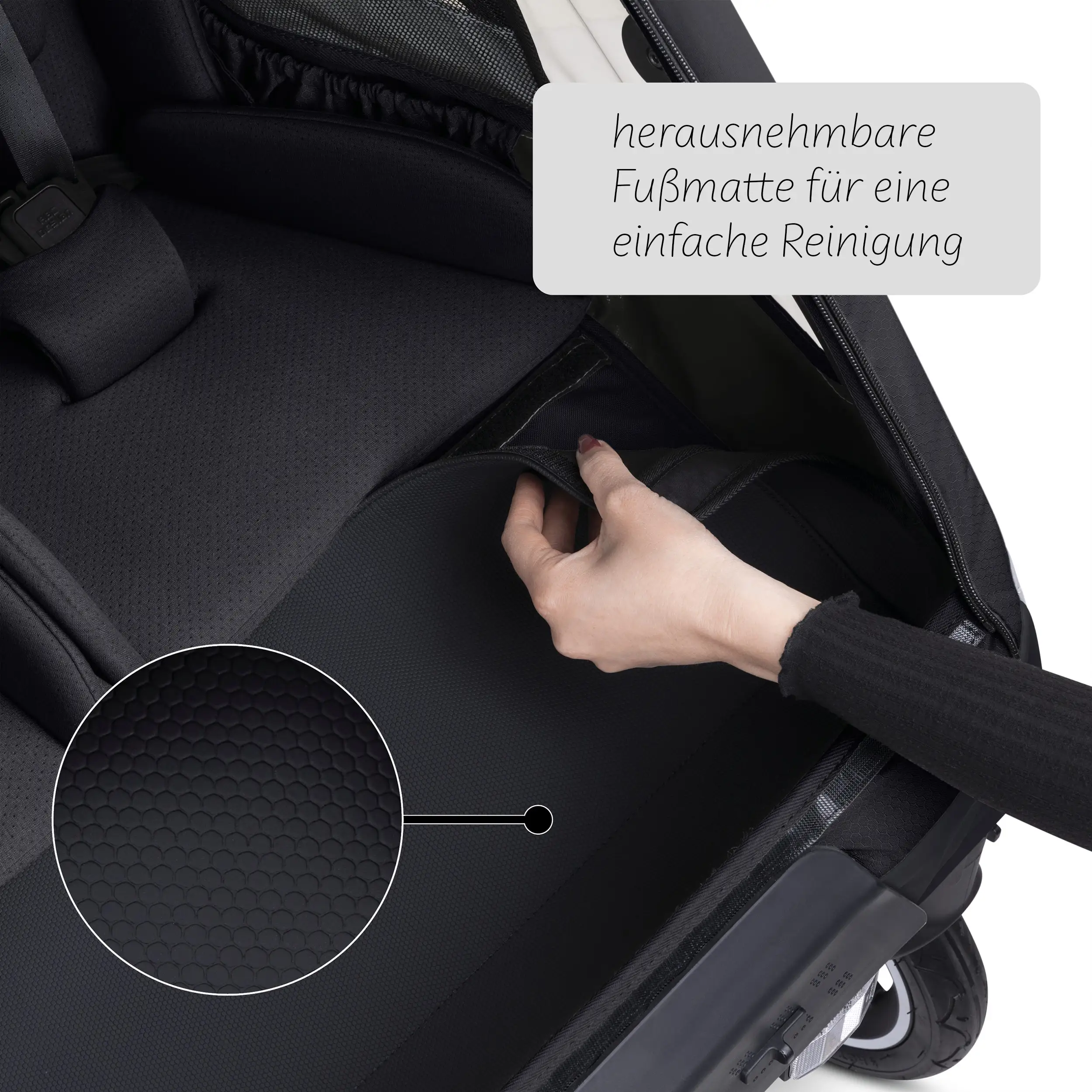 Remorque à vélo Tour avec 2 sièges confort et roues gonflables - Ink