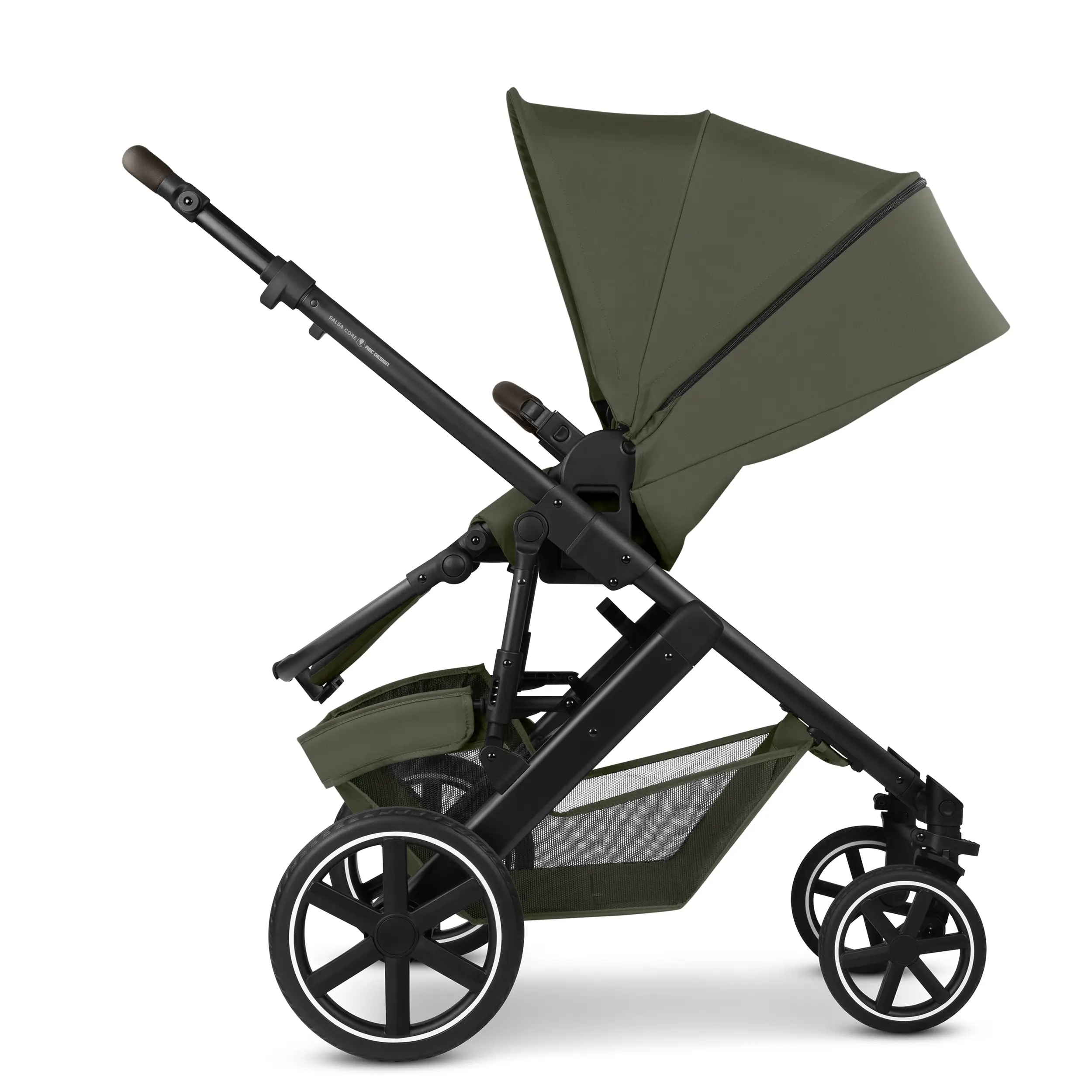 Ensemble poussette 3en1 Salsa Core avec siège auto pour bébé Calla à fonction allongée - Olive