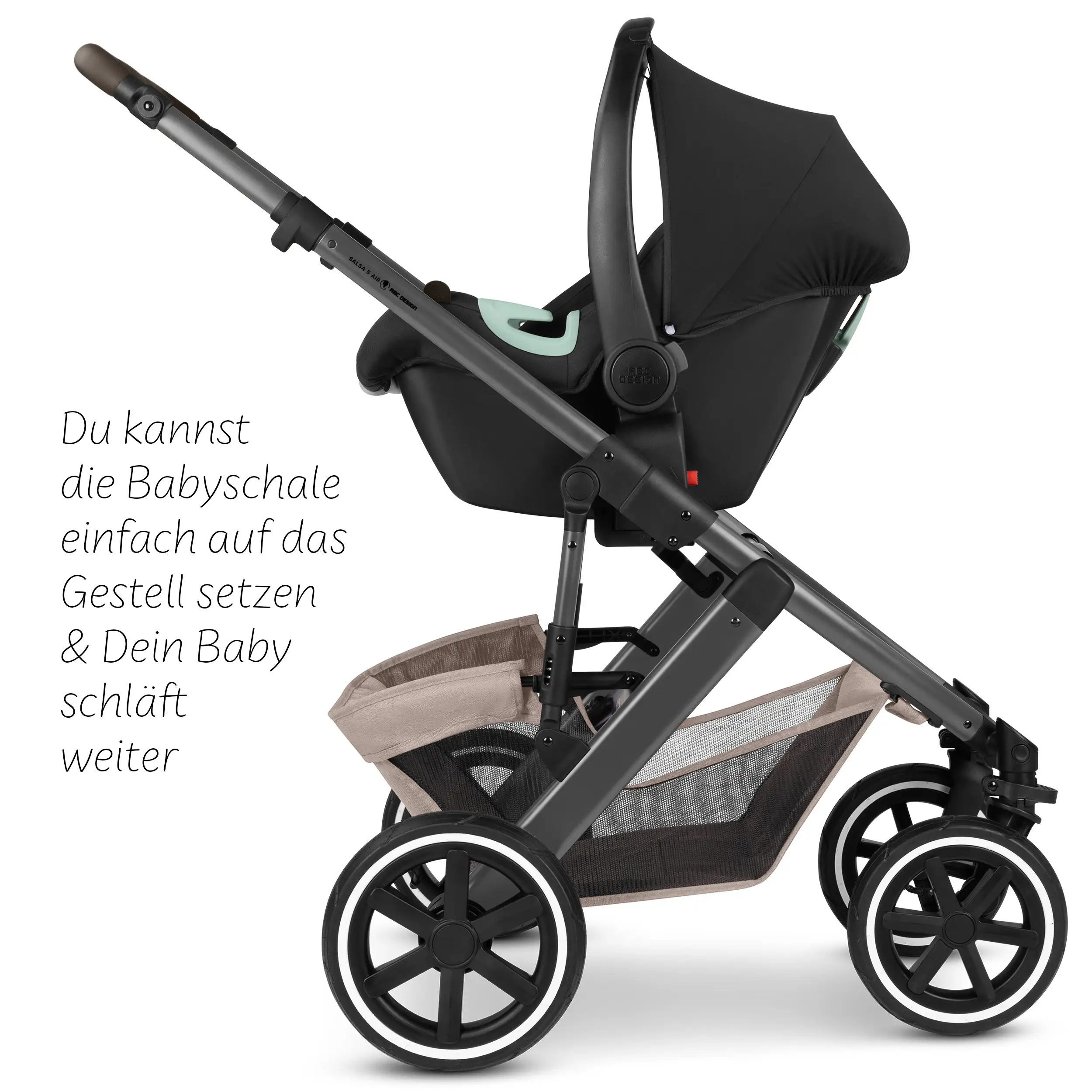 Ensemble poussette 4en1 Salsa 5 Air avec Base Isofix - Camel