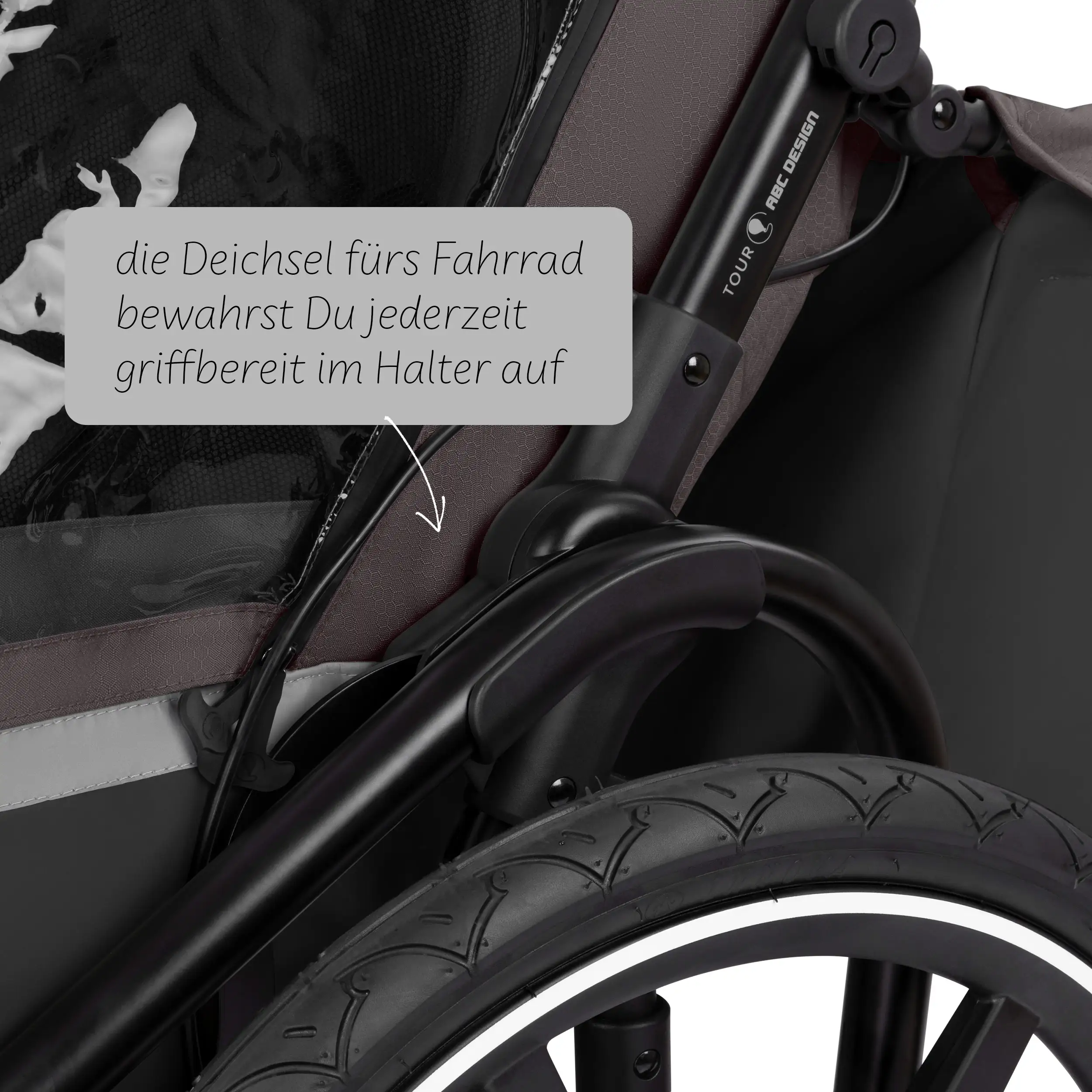 Remorque à vélo Tour 2 avec 2 sièges confortables et roues gonflables - Falcon