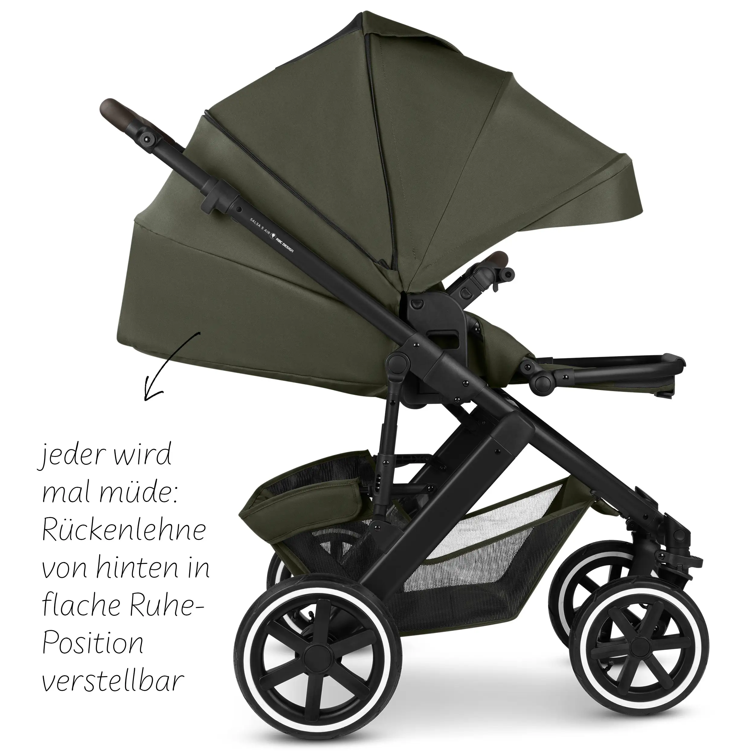 Ensemble poussette 4en1 Salsa 5 Air avec Base Isofix - Avocado