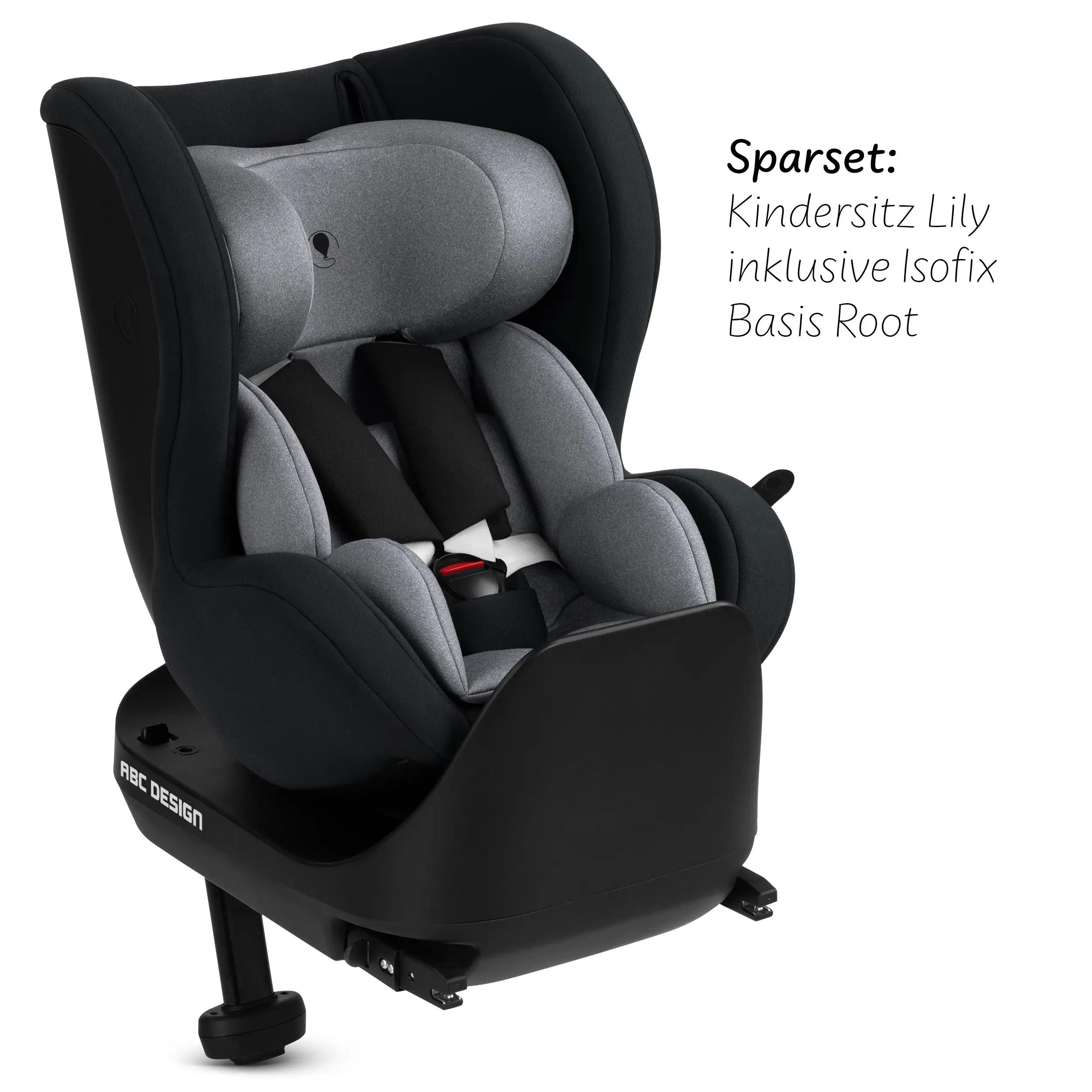 Siège auto Lily i-Size avec base ISOFIX rotative Root incluse - Graphite