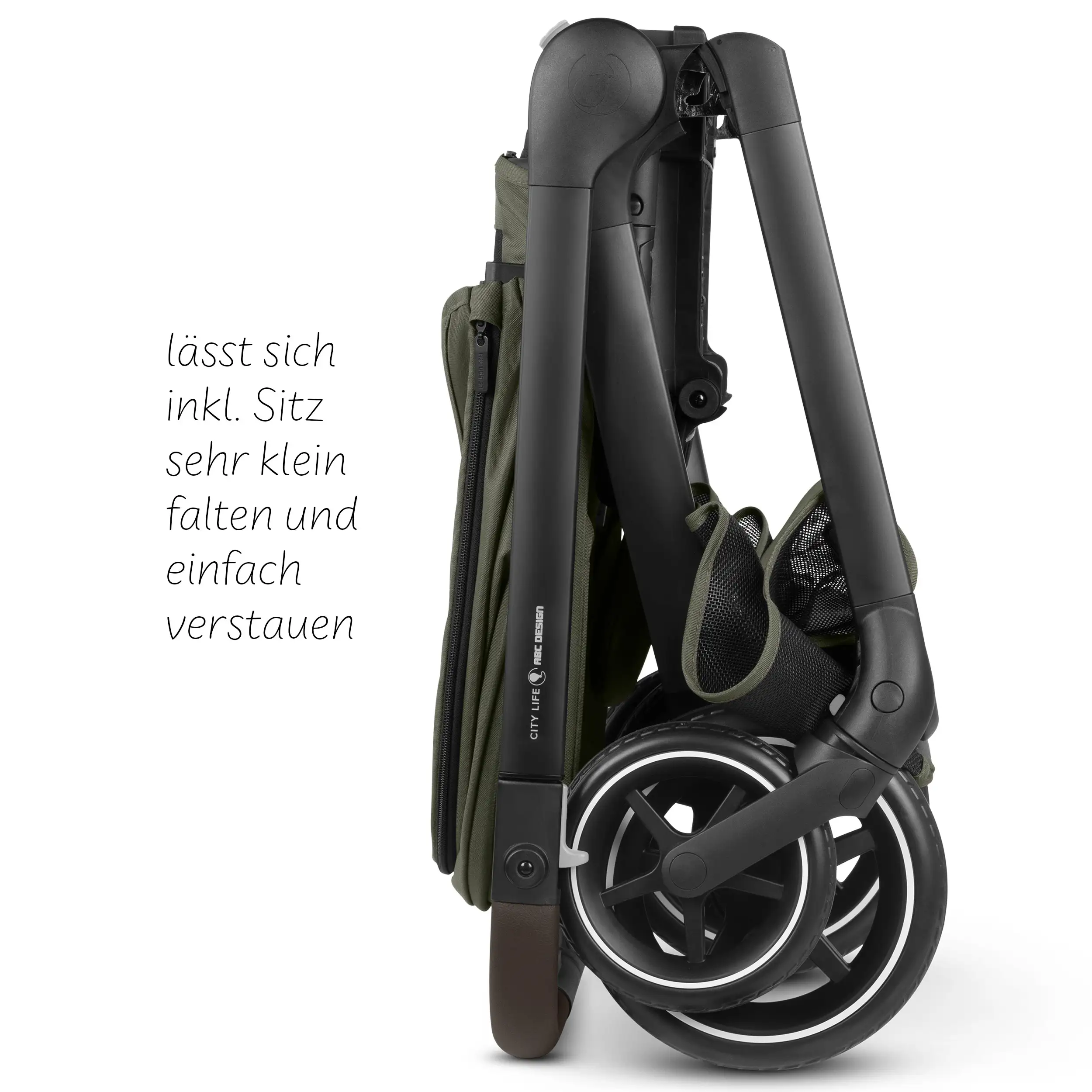 Ensemble poussette 3en1 City Life avec coque auto Maxi-Cosi Pebble 360 Pro 2 - Avocado