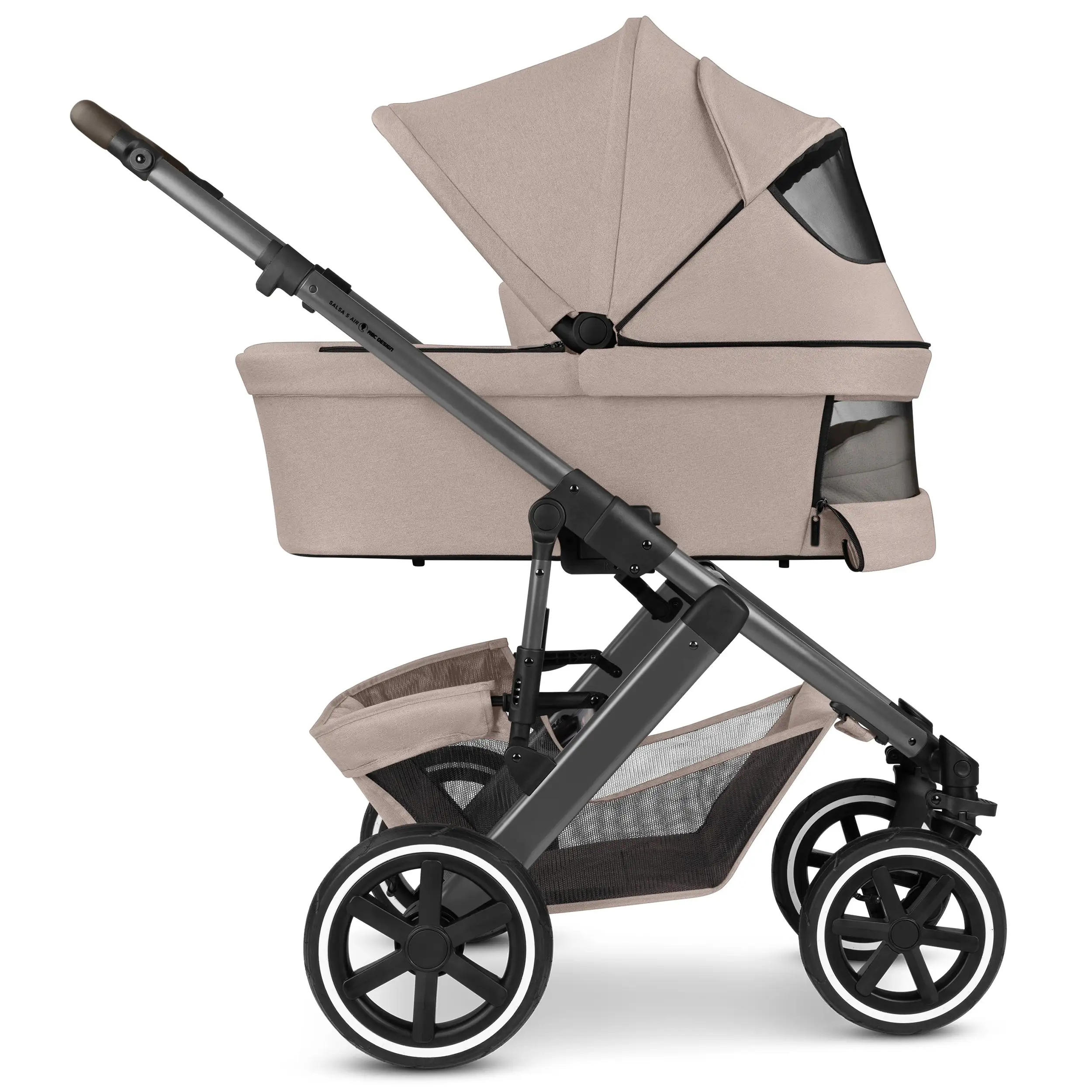 3in1-Kinderwagen-Set Salsa 5 Air inkl. Babyschale Calla mit Liegefunktion - Camel
