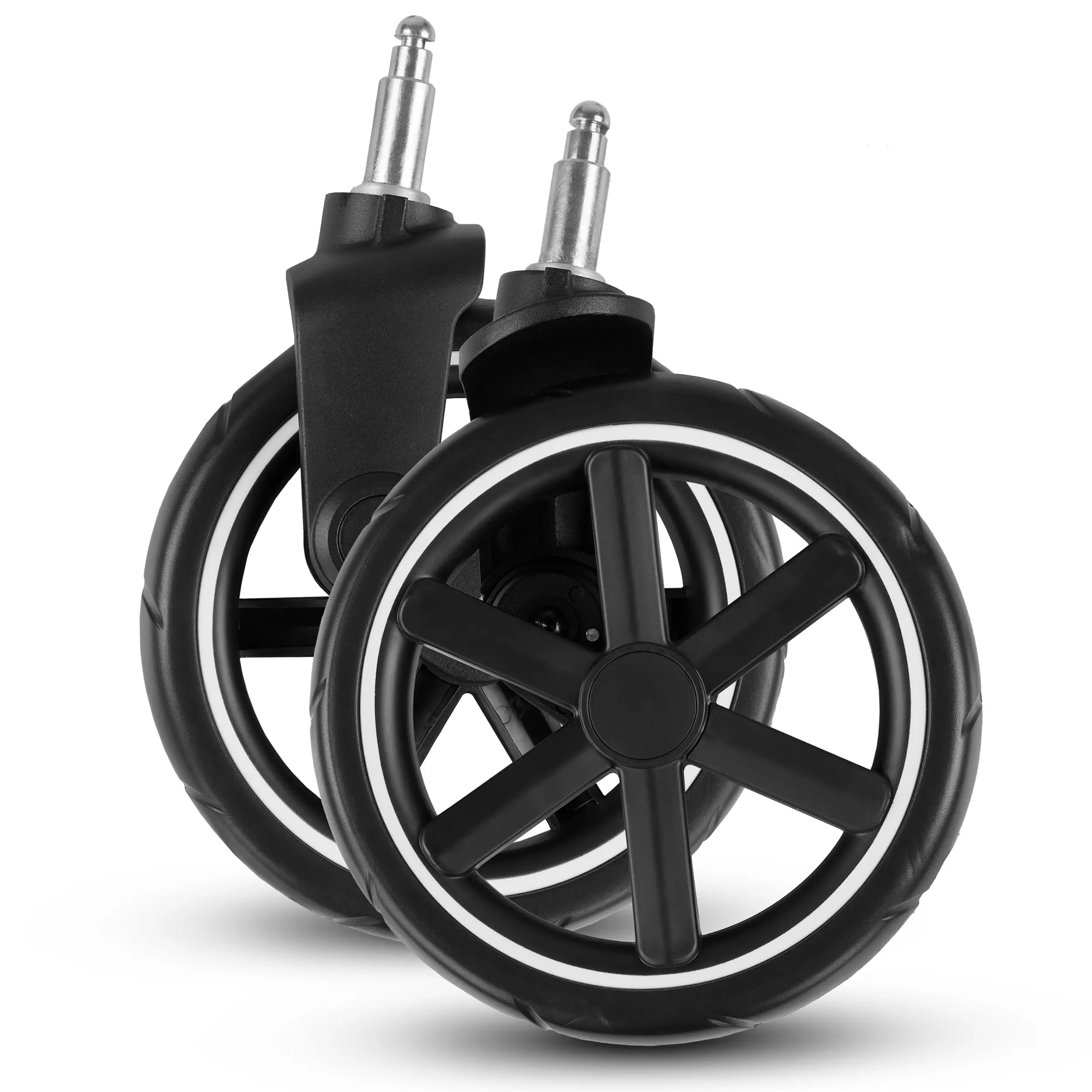 Jeu de roues avant (2 pièces) pour Salsa 4 / Zoom / Zoom 2 - EVA Black / White Wall