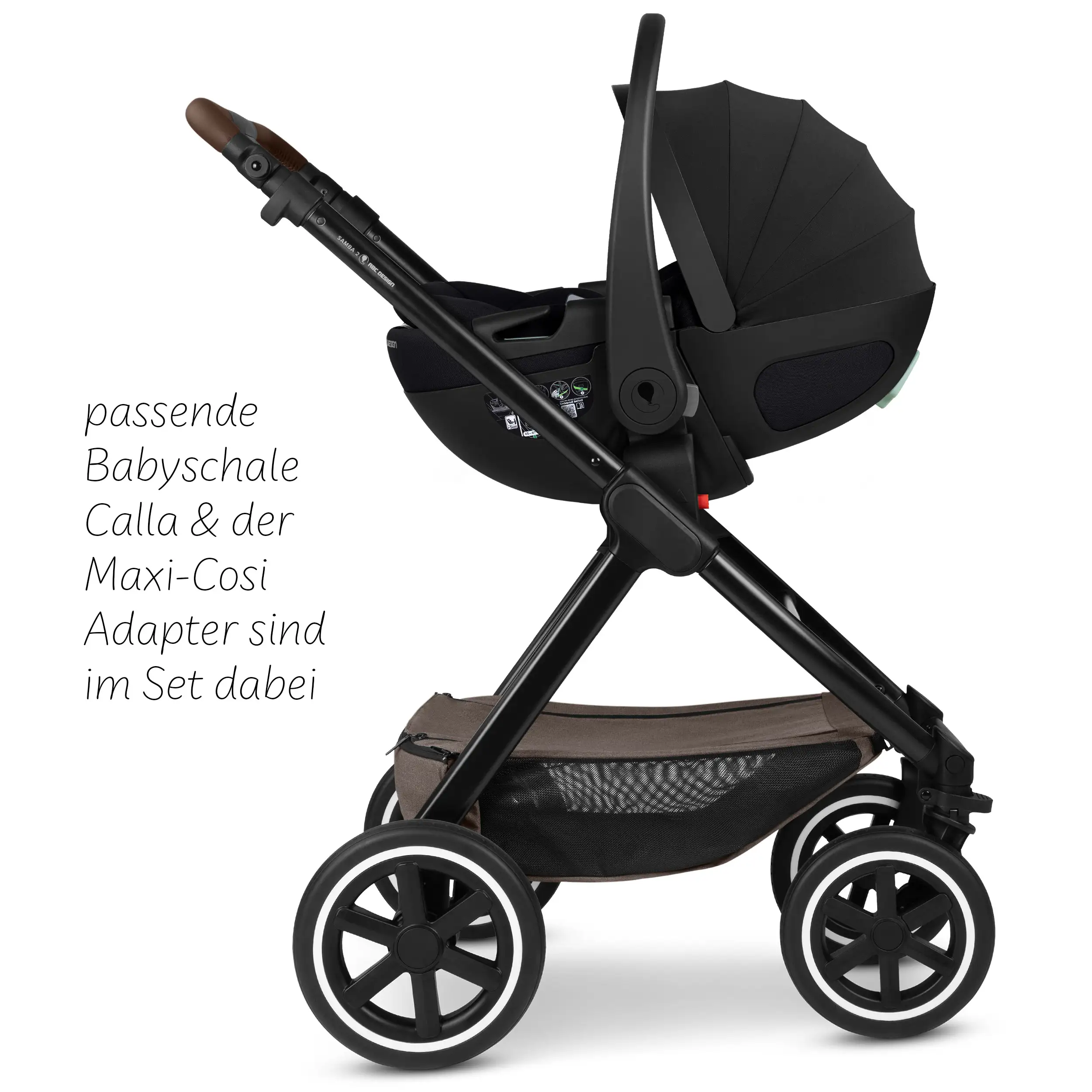 Système de voyage Samba 2 avec coque auto Calla à position allongée - Nature