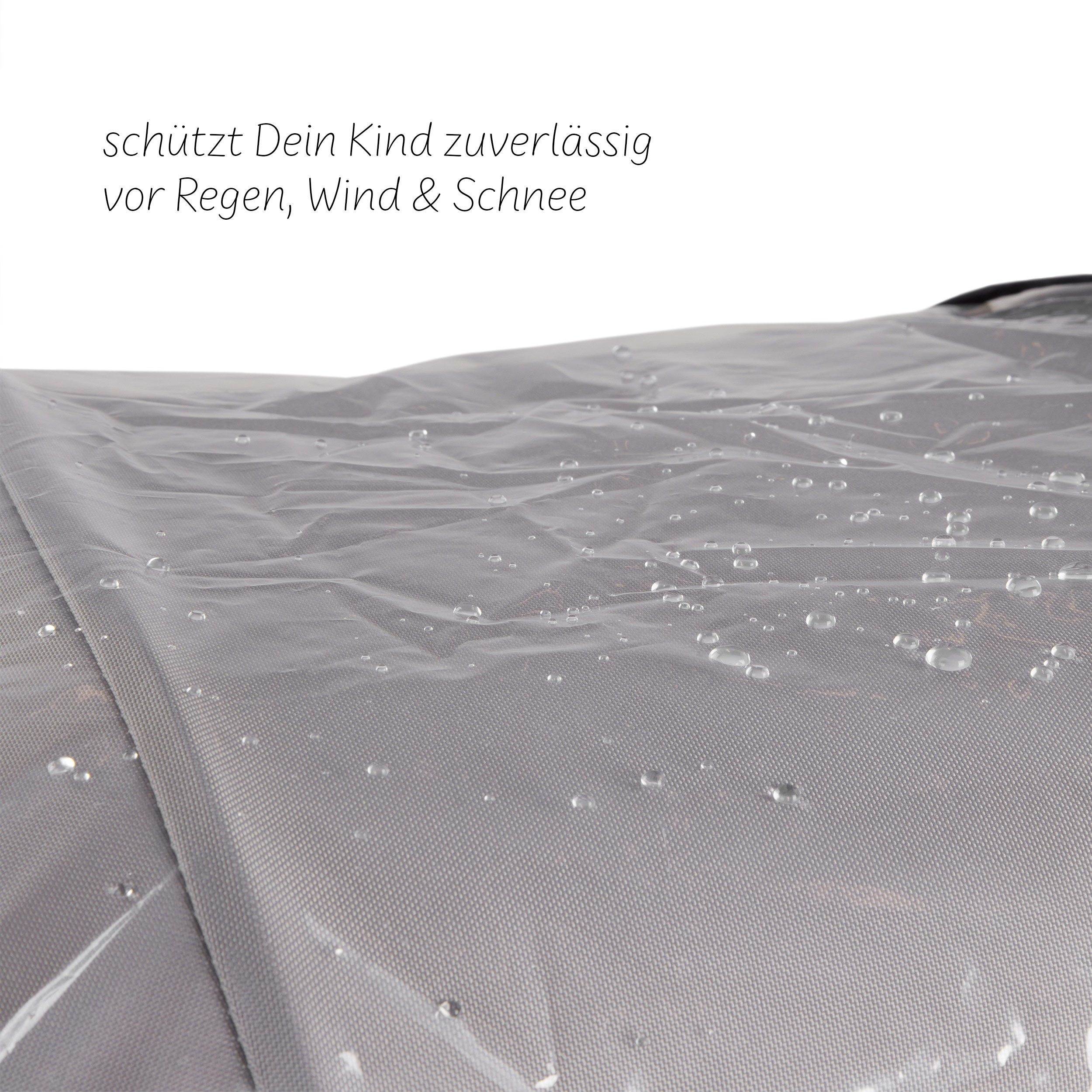 Housse de pluie pour poussette double Zoom