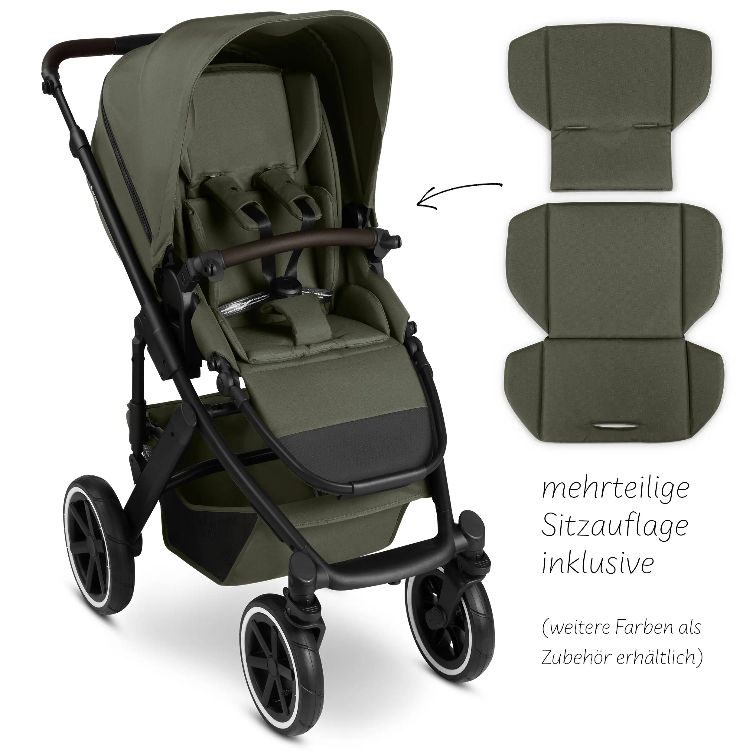 Ensemble poussette 4en1 Salsa 5 Air avec Base Isofix - Avocado