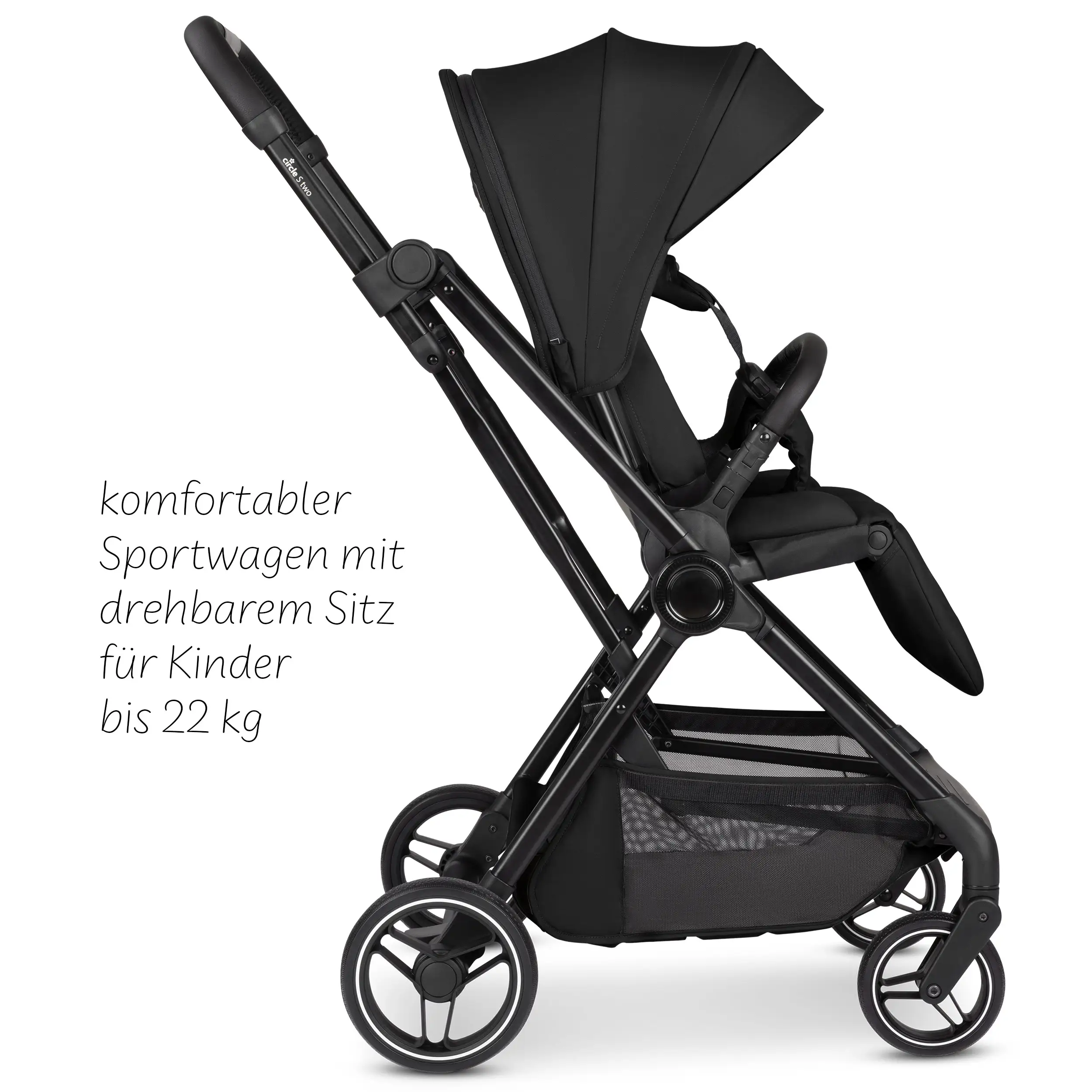 Poussette S Two - Black