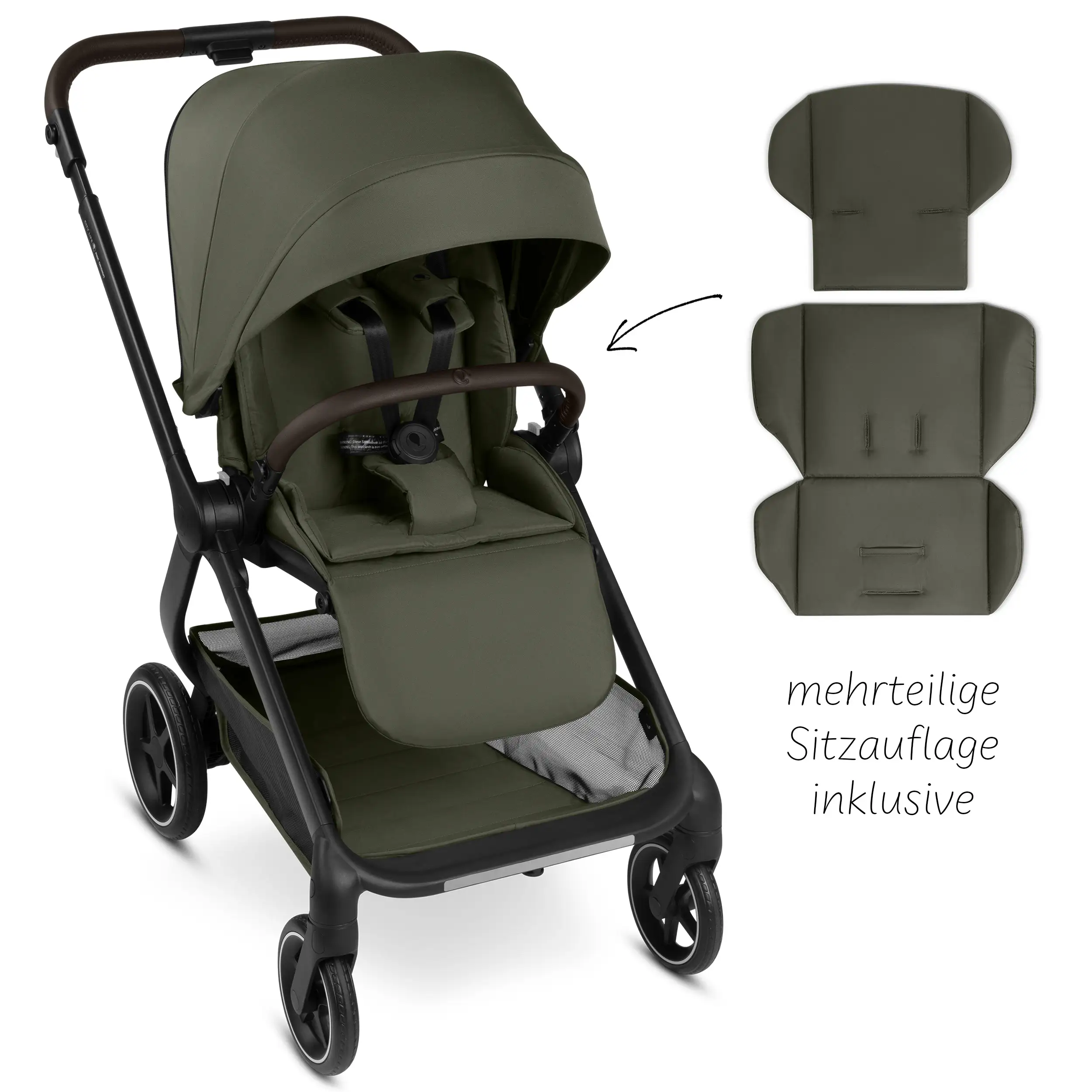 Ensemble poussette 3en1 City Life avec coque auto Maxi-Cosi Pebble 360 Pro 2 - Avocado