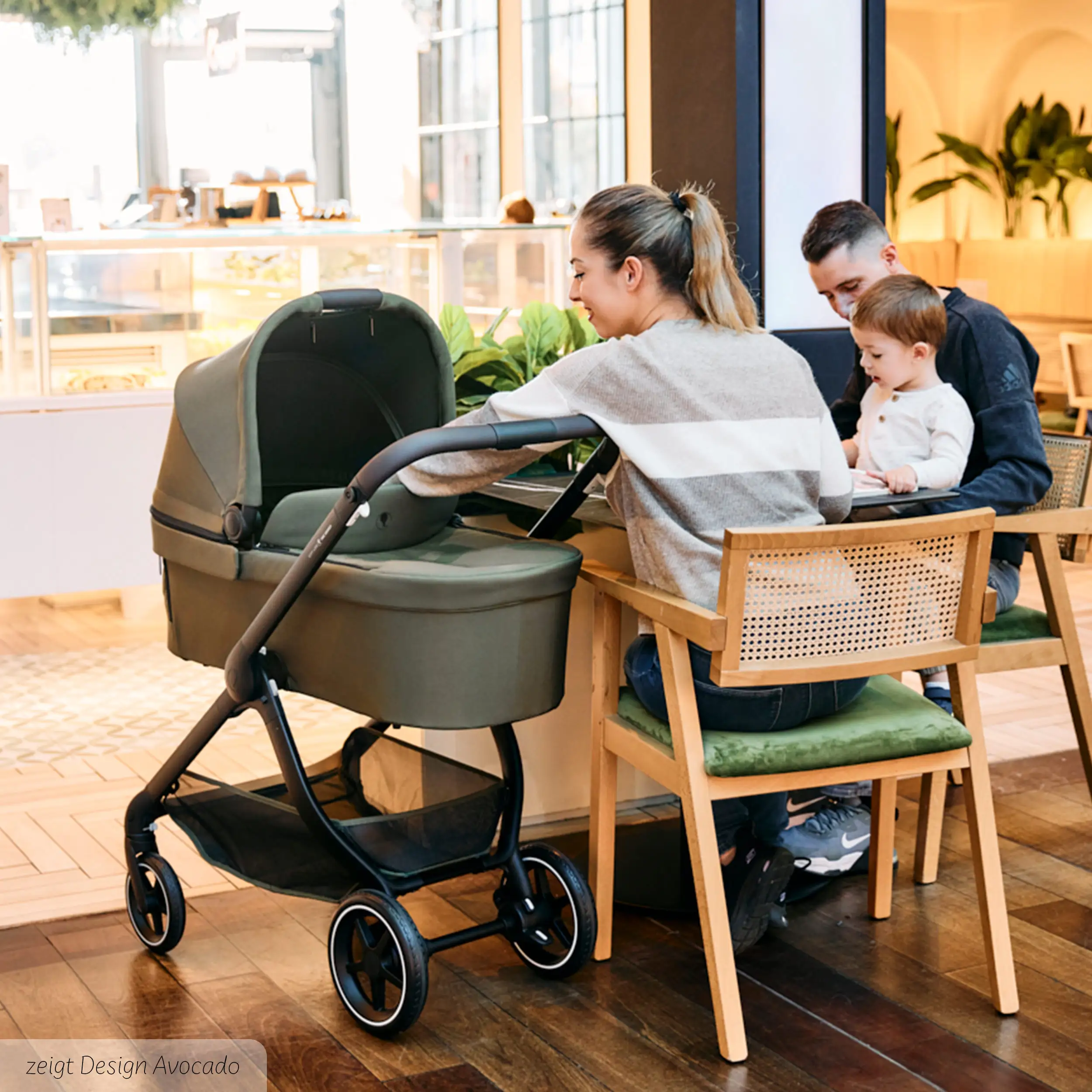 Ensemble poussette 3en1 City Life avec coque auto Maxi-Cosi Pebble 360 Pro 2 - Nature