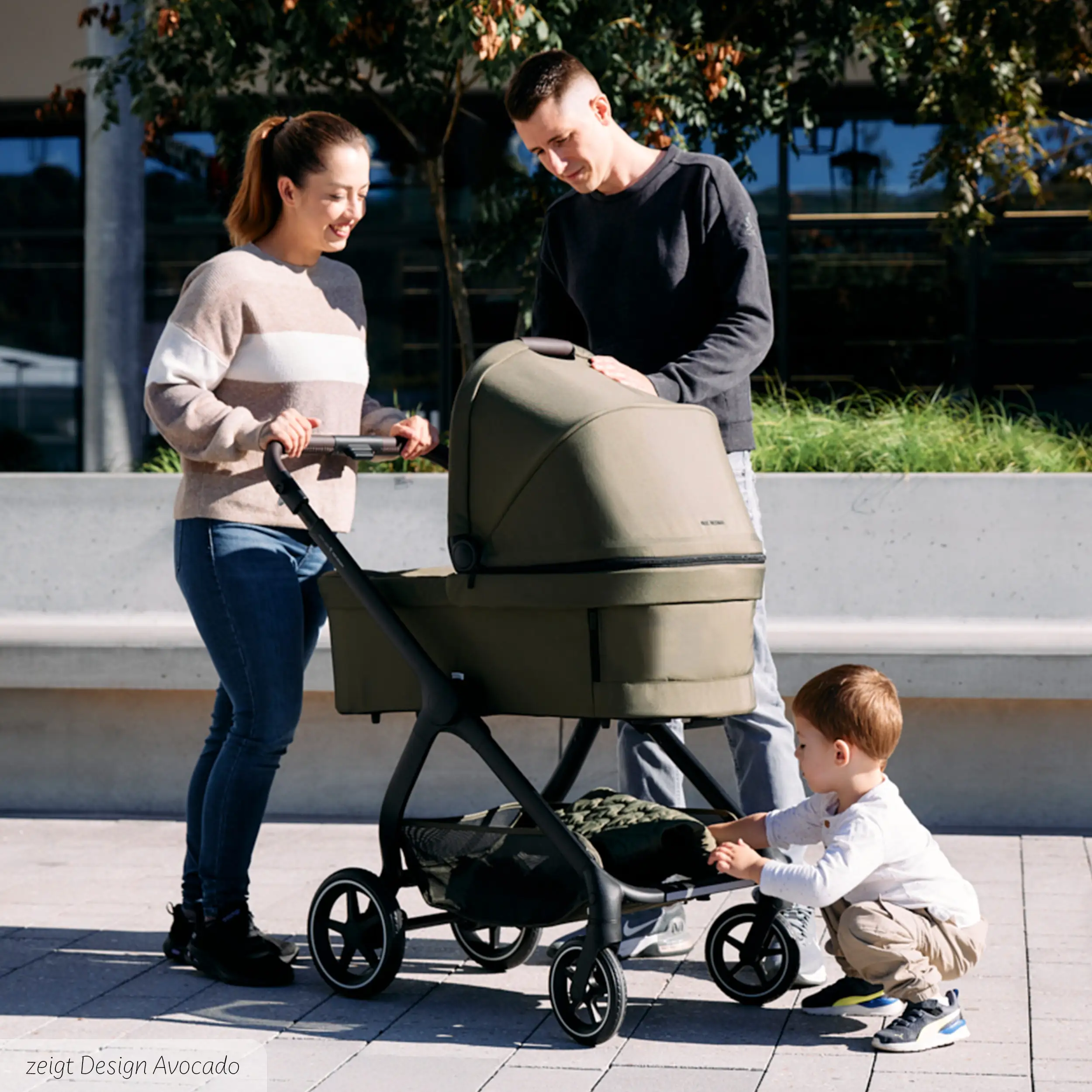 Ensemble poussette 3en1 City Life avec coque auto Maxi-Cosi Pebble 360 Pro 2 - Nature