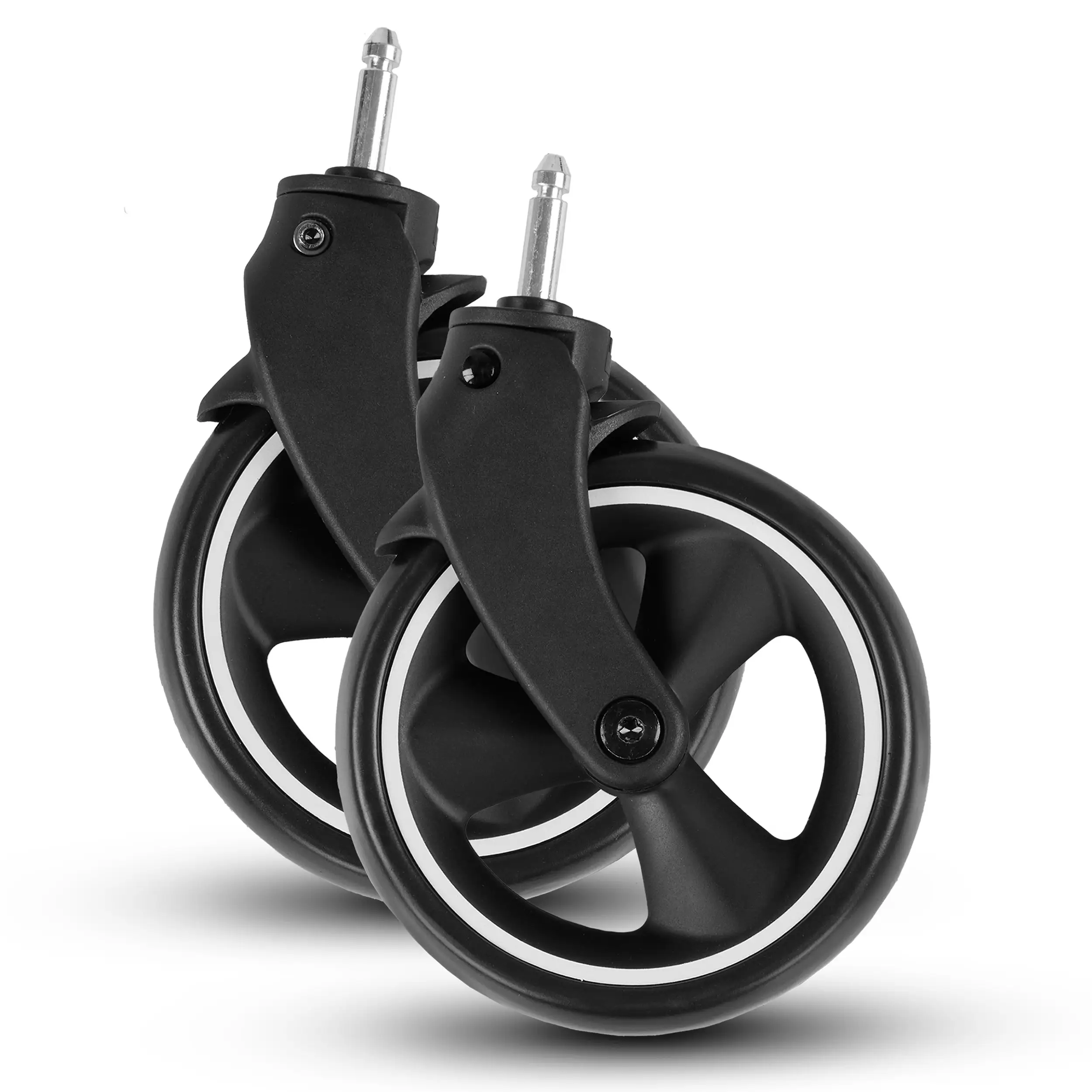 Jeu de roues avant (2 pièces) pour Ping 3 Travel / Ping Two - EVA Black / White Wall