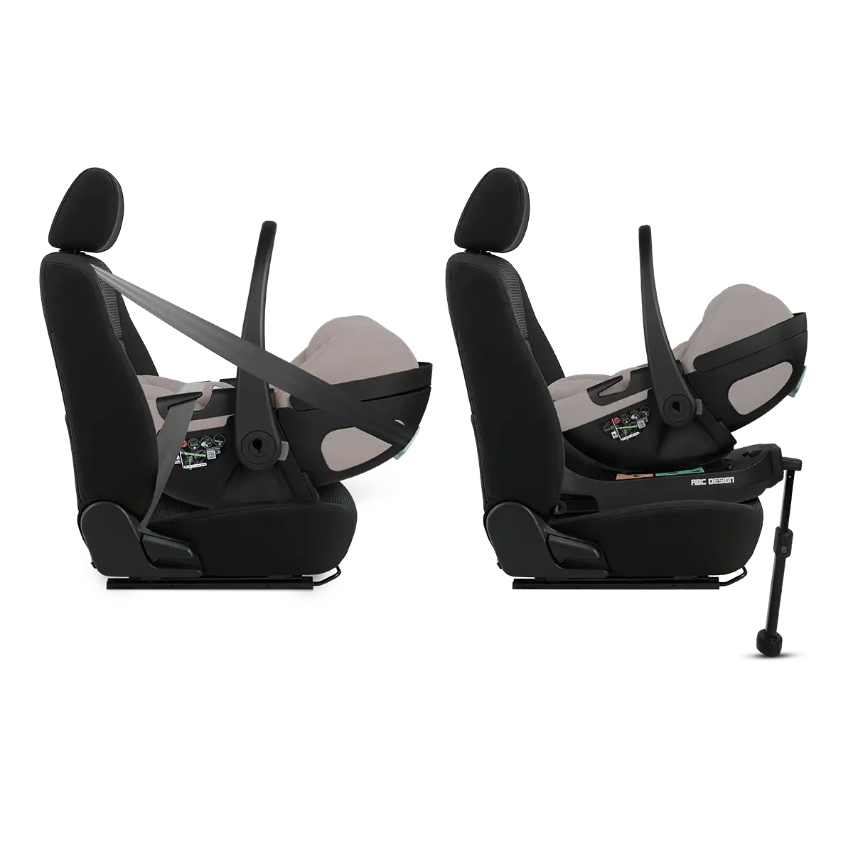 Fixation flexible avec ISOFIX ou la ceinture de sécurité