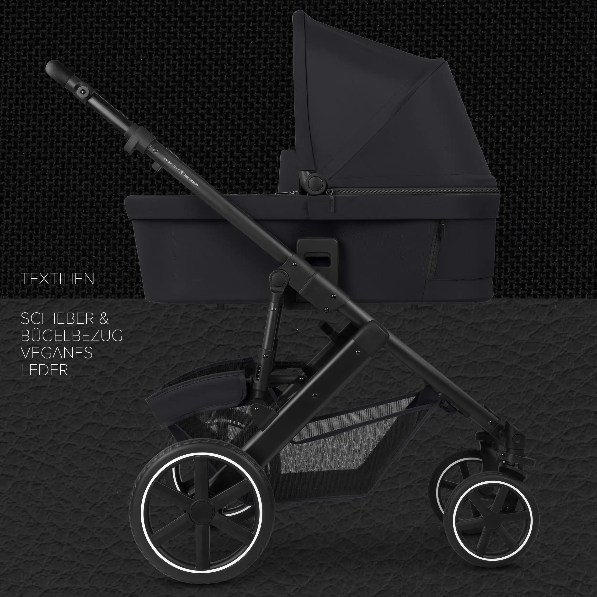 Ensemble poussette 3en1 Salsa Core avec coque auto inclinable Calla - Ink