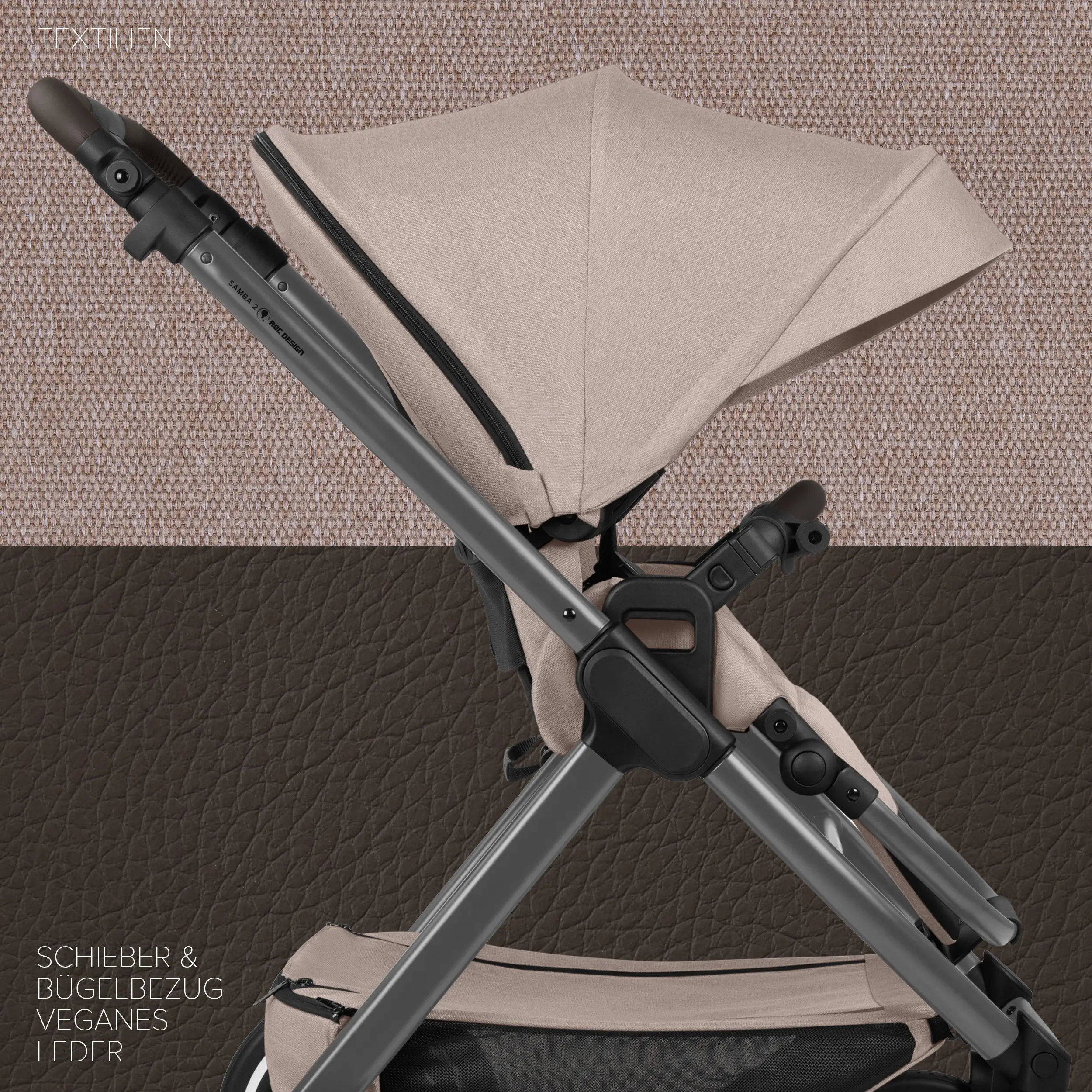 Kit de voyage Samba 2 avec siège auto pour nouveau-né - Camel