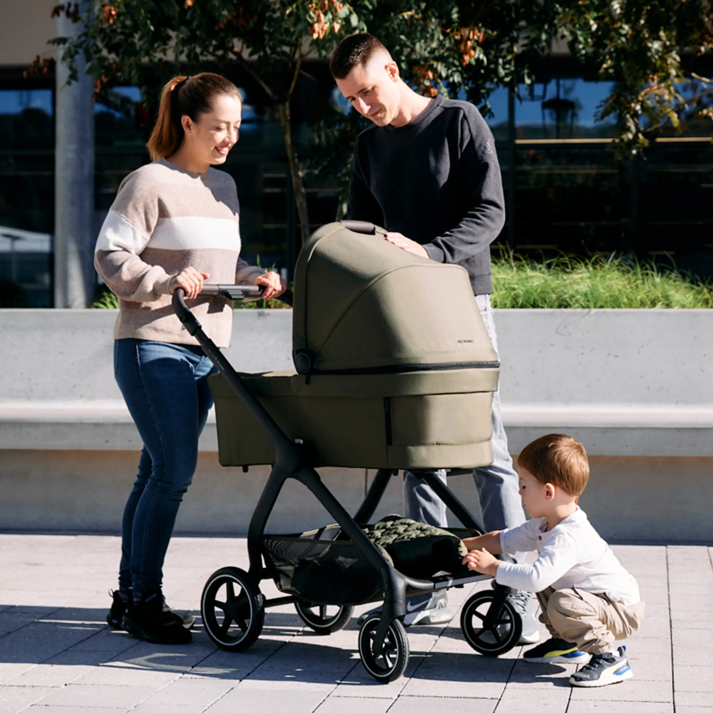Ensemble poussette 3en1 City Life avec coque auto Maxi-Cosi Pebble 360 Pro 2 - Avocado