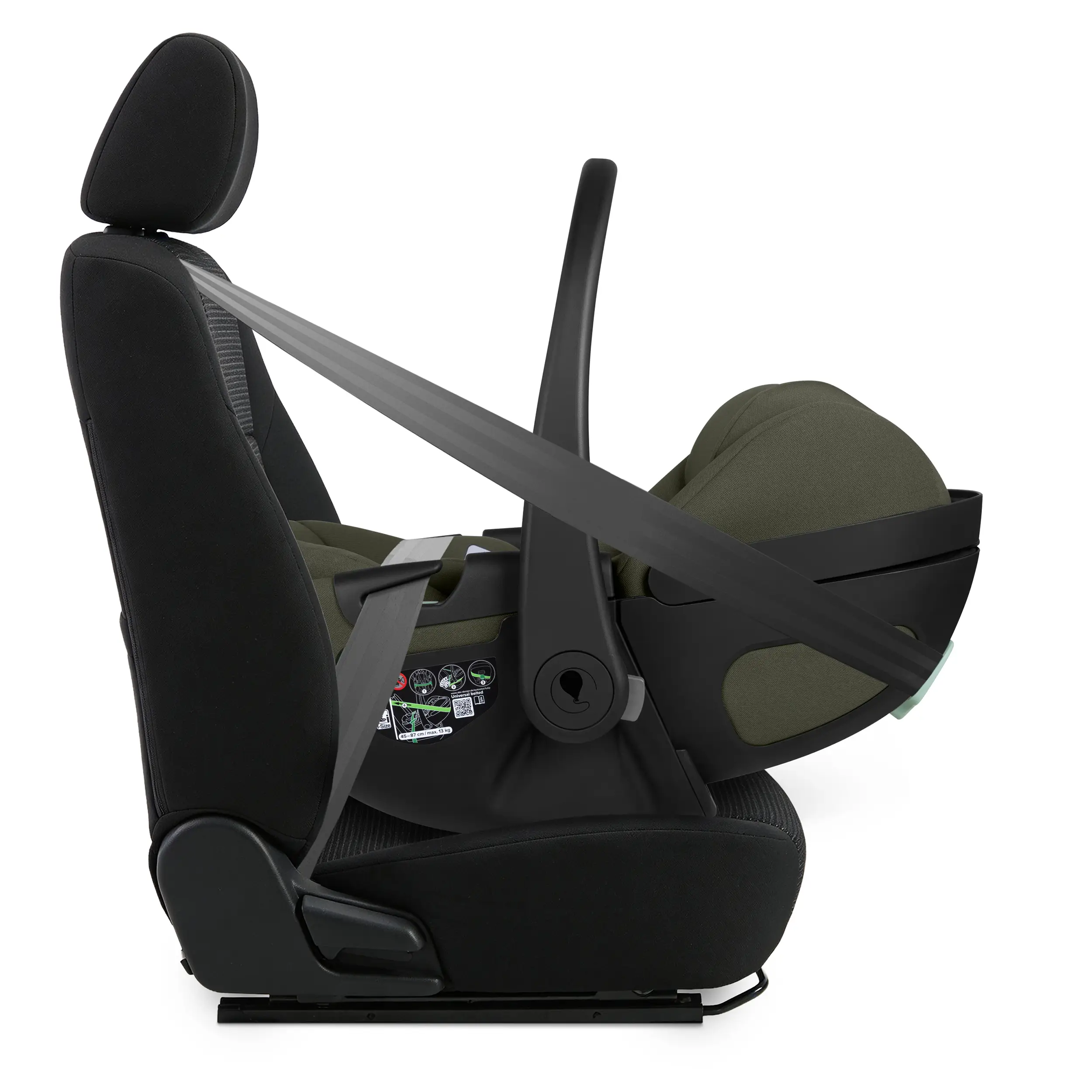 Coque auto pour bébé avec fonction allongée Calla i-Size - Olive
