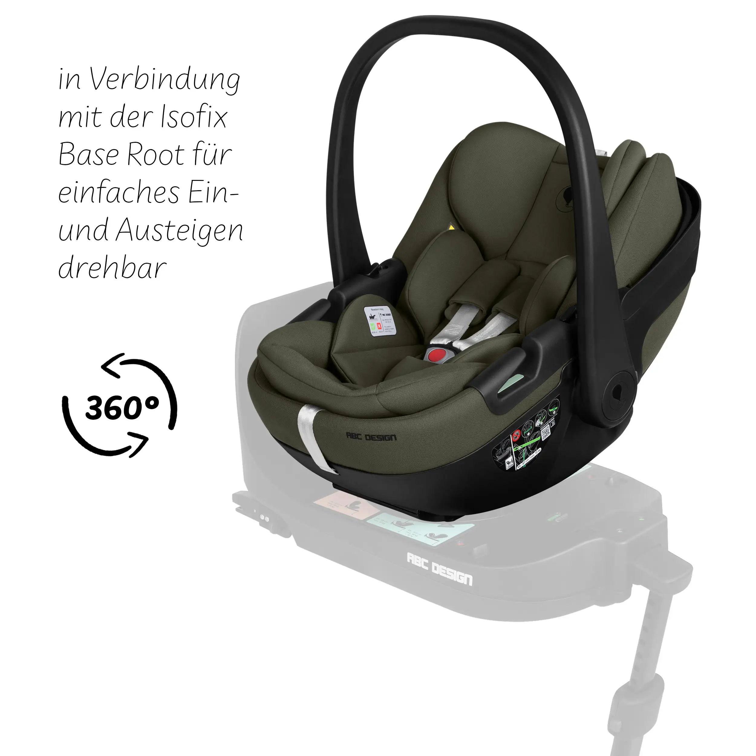 Coque auto inclinable Calla i-Size - Olive
