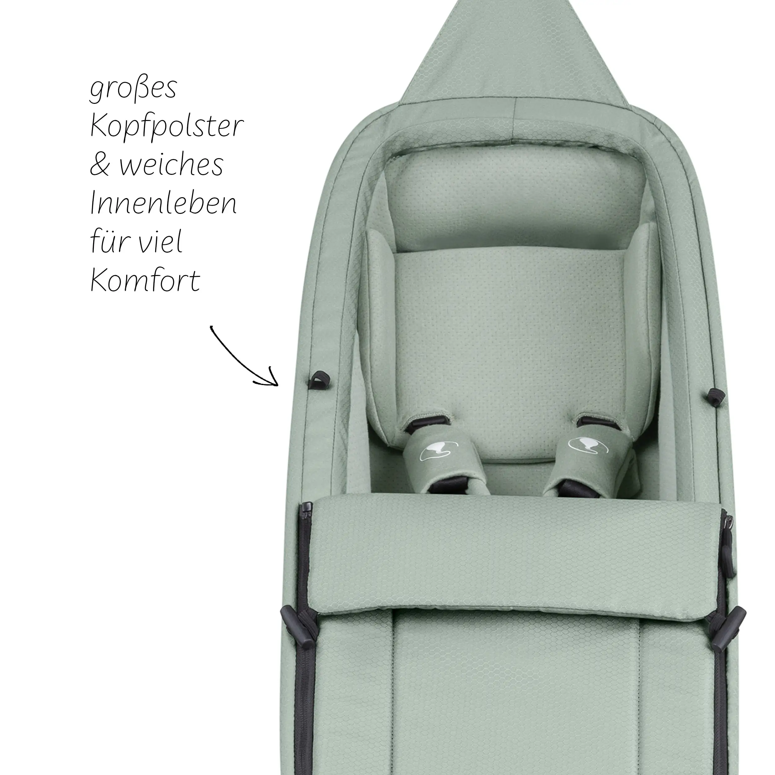 Insert nouveau-né pour remorque à vélo Tour - Olive