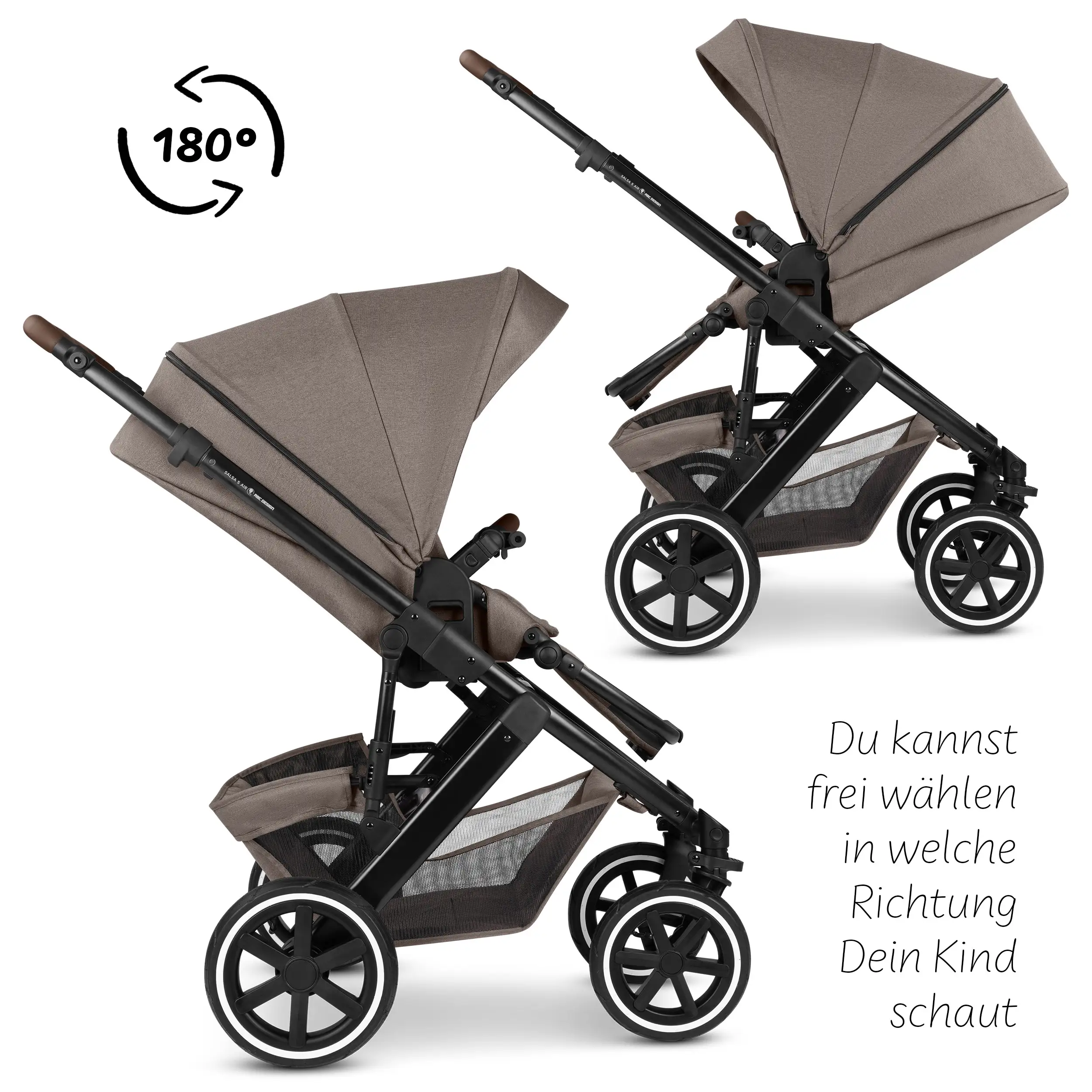 Ensemble poussette 4en1 Salsa 5 Air avec Base Isofix - Nature